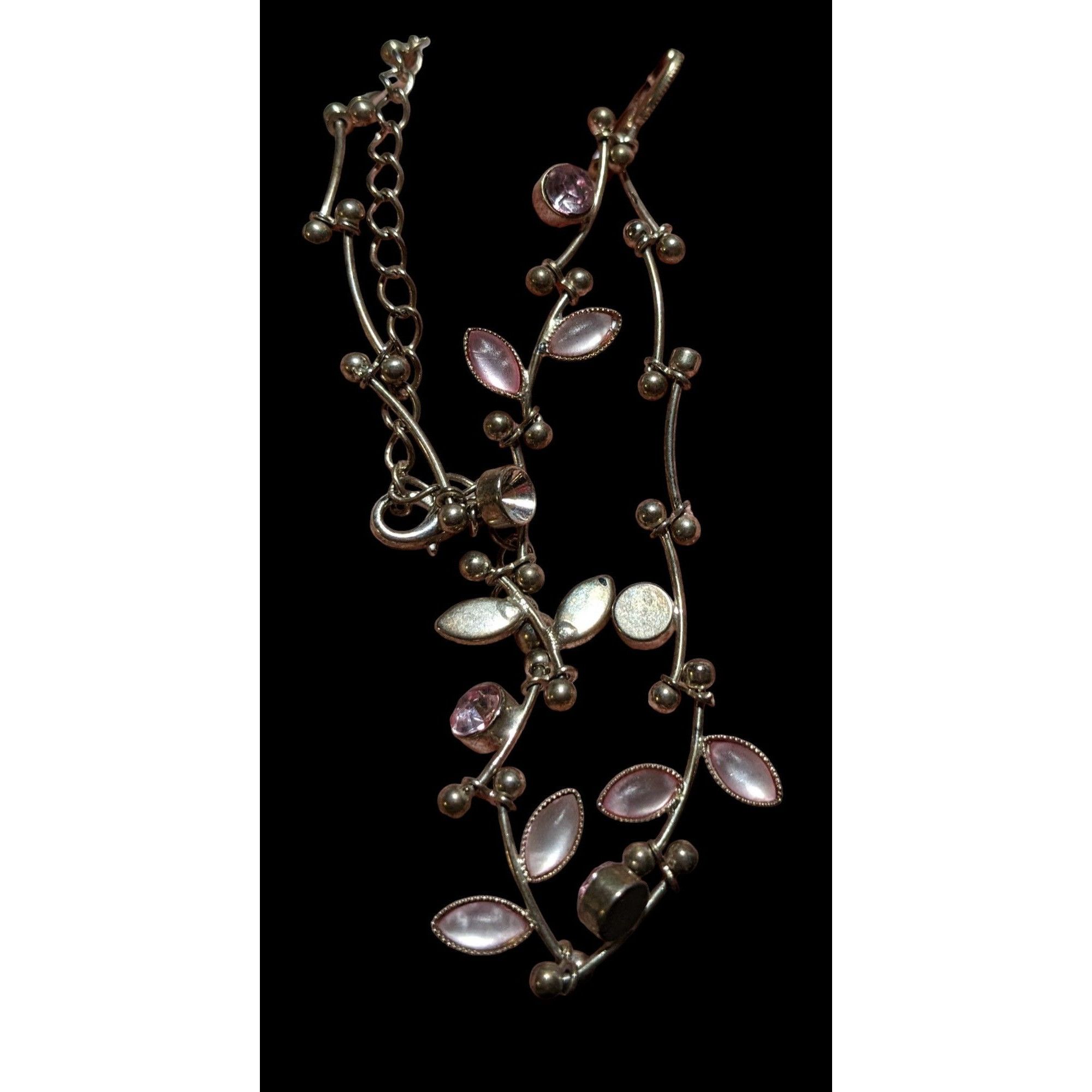 Other Pink Floral Rhinestone Gemmed Princess Necklace Size ONE SIZE - 4 Thumbnail