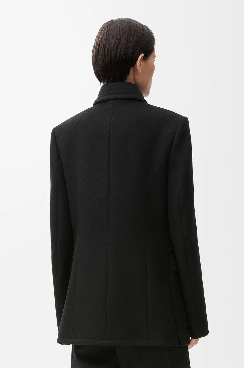 Loewe o1loc1c0525 Peacoat In Wool And Cashmere in Black Size XS / US 0-2 / IT 36-38 - 4 Thumbnail