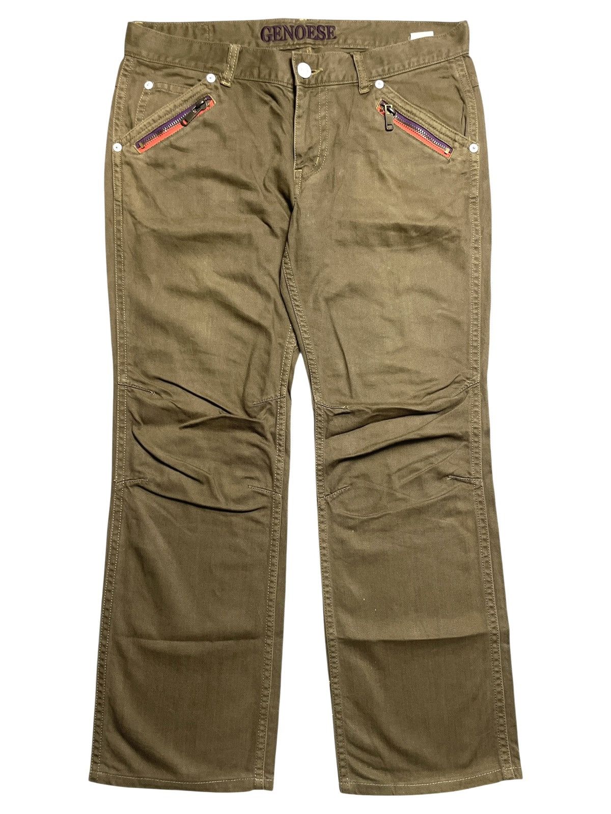PPFM 2000’s Genoese - Buckle Back Zip Flared Pants Size US 34 / EU 50 - 9 Thumbnail