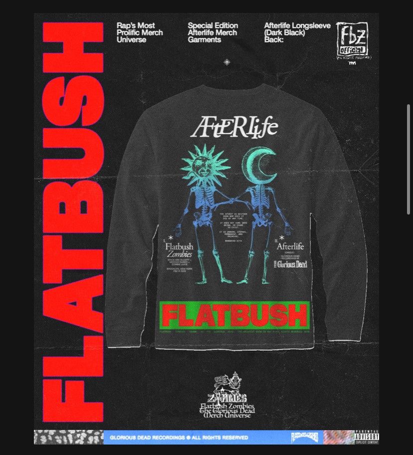 Flatbush Zombies Flatbush Zombies Afterlife Long Sleeve Size US M / EU 48-50 / 2 - 1 Thumbnail