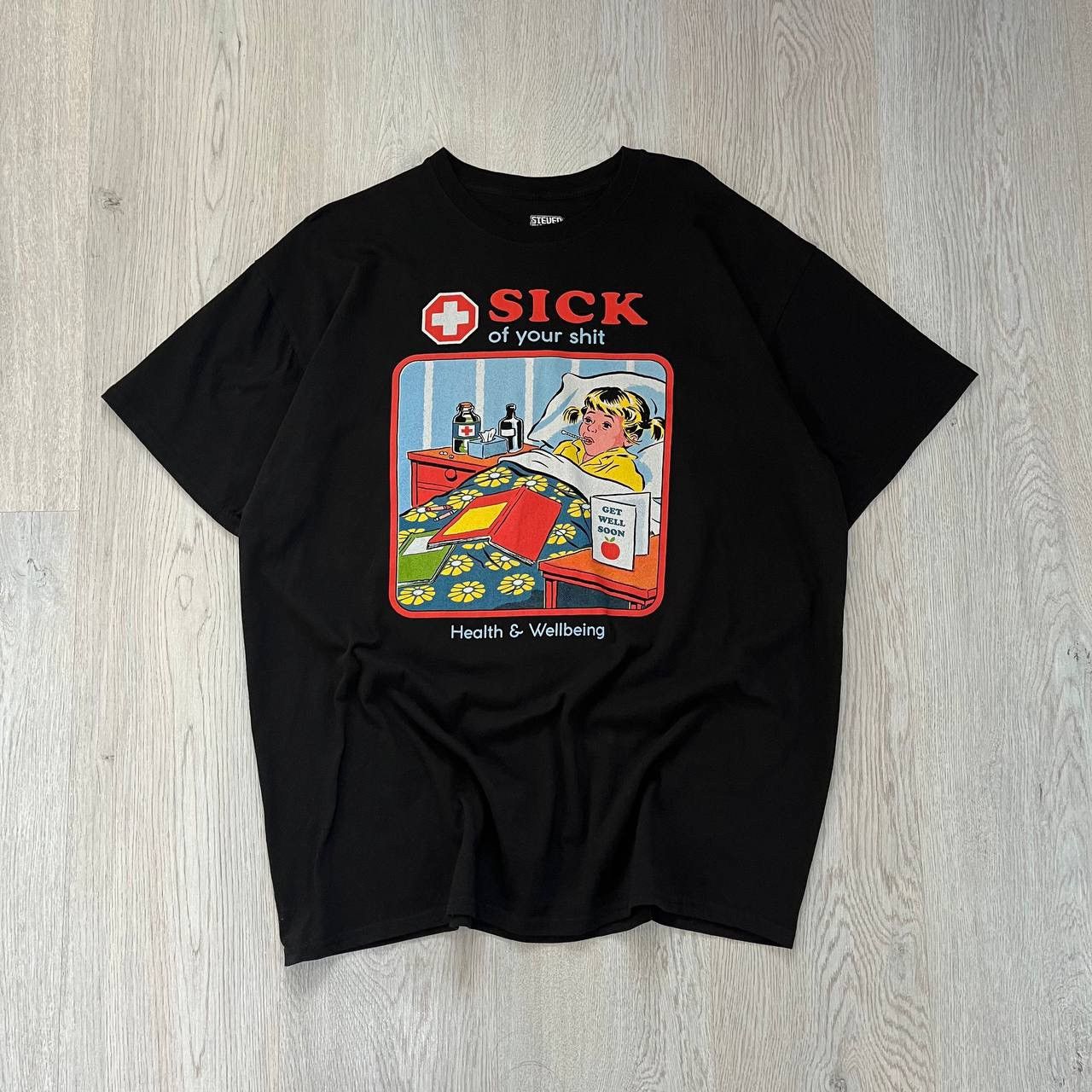 Vintage 📌 Steven Rhodes “Sick Of Your Shit” Adult T-Shirt Size US XL / EU 56 / 4 - 1 Thumbnail