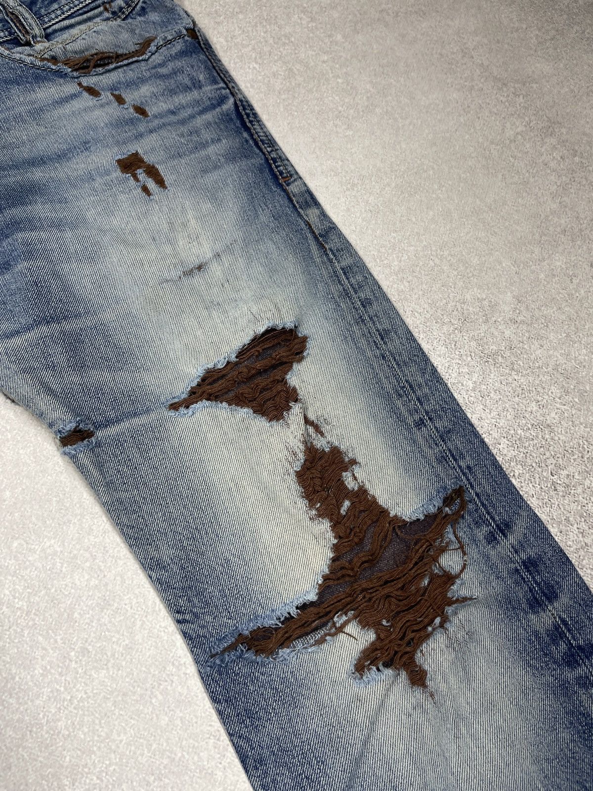 Diesel Diesel IAKOP Ripped Denim Jeans Blue Made in Italy Size US 30 / EU 46 - 12 Thumbnail