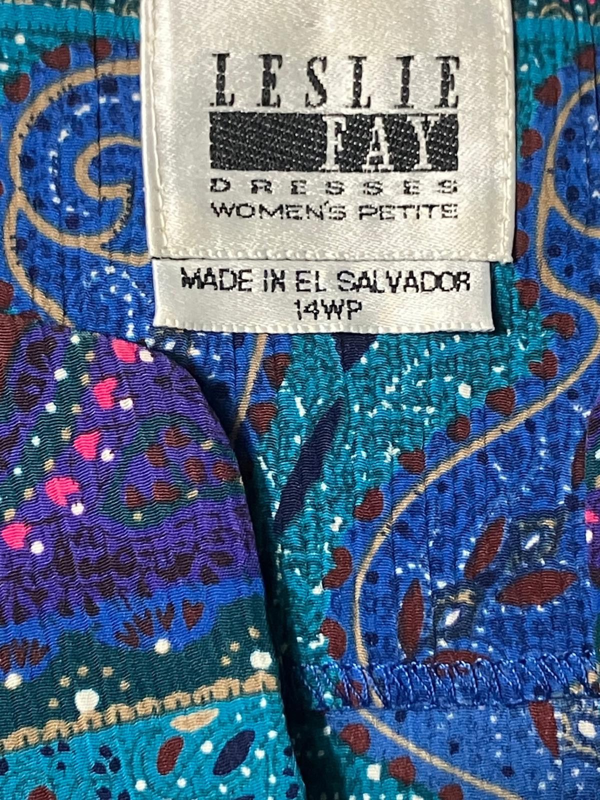 Other Leslie Fay Paisley Skirt Suit Set Petite 14WP Vintage Size XL / US 12-14 / IT 48-50 - 8 Thumbnail