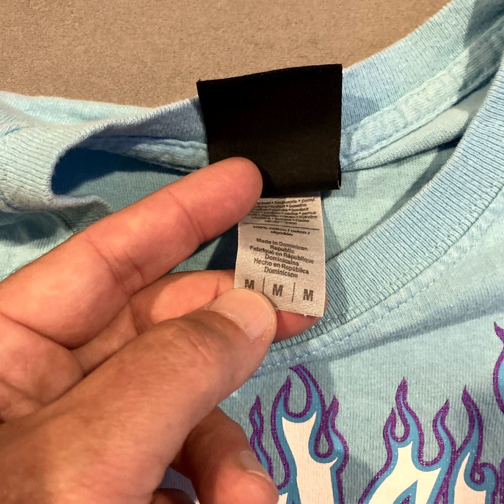 Thrasher Thrasher Magazine Short Sleeve T Shirt - M - Light Blue / Purple Flames - Skater - Logo - Men Size US M / EU 48-50 / 2 - 4 Thumbnail