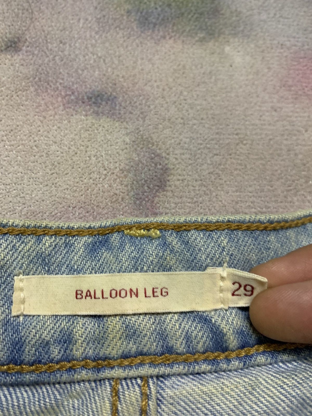 Levi's Levi’s Premium Big E Balloon Leg Custom Painted Size US 29 - 8 Thumbnail