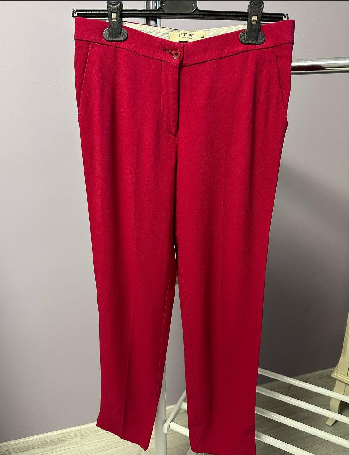 Designer × Etro Etro slim leg suit trousers Size 27" / US 4 / IT 40 - 2 Thumbnail
