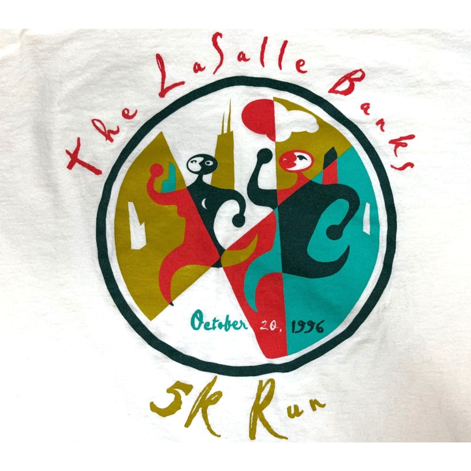 Vintage VINTAGE Murina The LaSalle Banks 5K Run Chicago T-Shirt Shope Prefix? Size US L / EU 52-54 / 3 - 3 Thumbnail