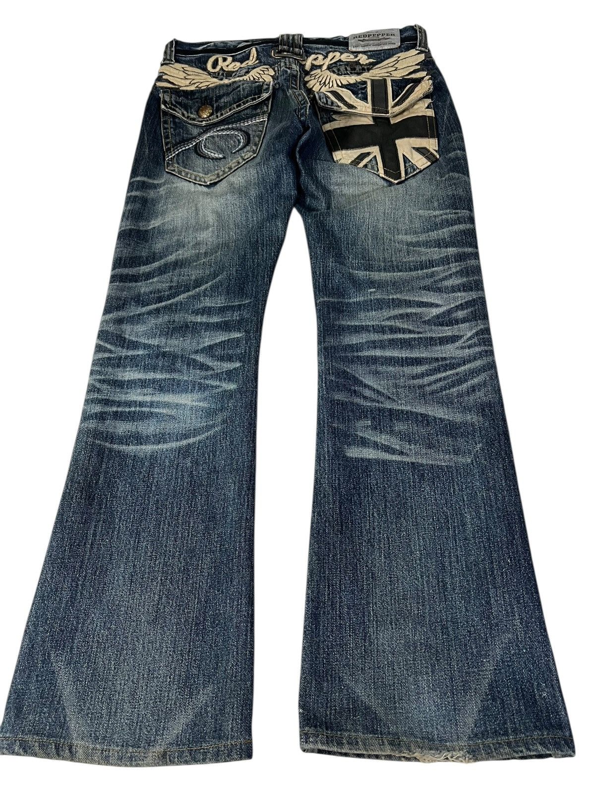 Japanese Brand Red Pepper Flare Denim Jean Size US 30 / EU 46 - 2 Thumbnail