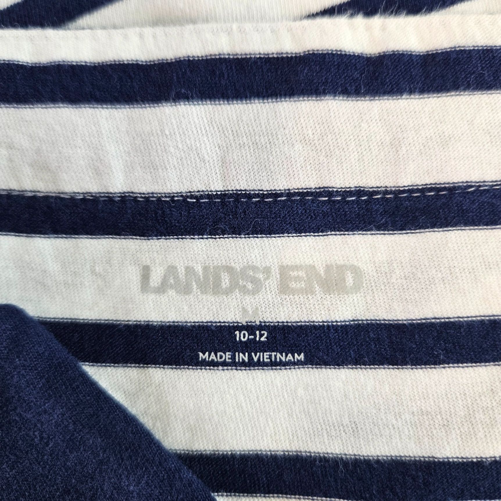 Lands' End Lands' End Womens Dress Sz M Blue White Stripe Pockets Sleeveless Cotton Size M / US 6-8 / IT 42-44 - 5 Thumbnail