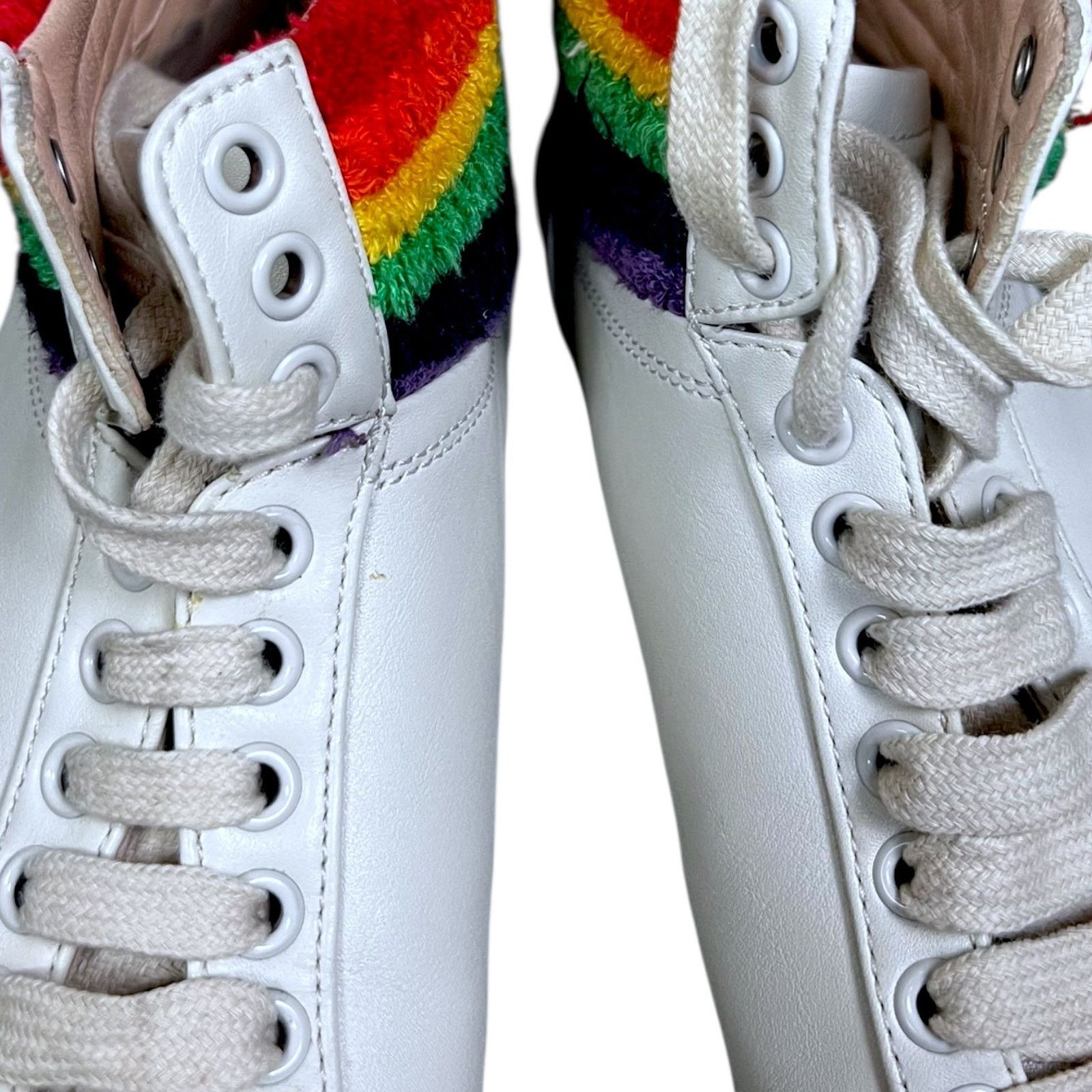 Gucci Gucci Rainbow Bambi Men's 4.5 Women's 6 High Top Sneakers Size US 6 / IT 36 - 6 Thumbnail