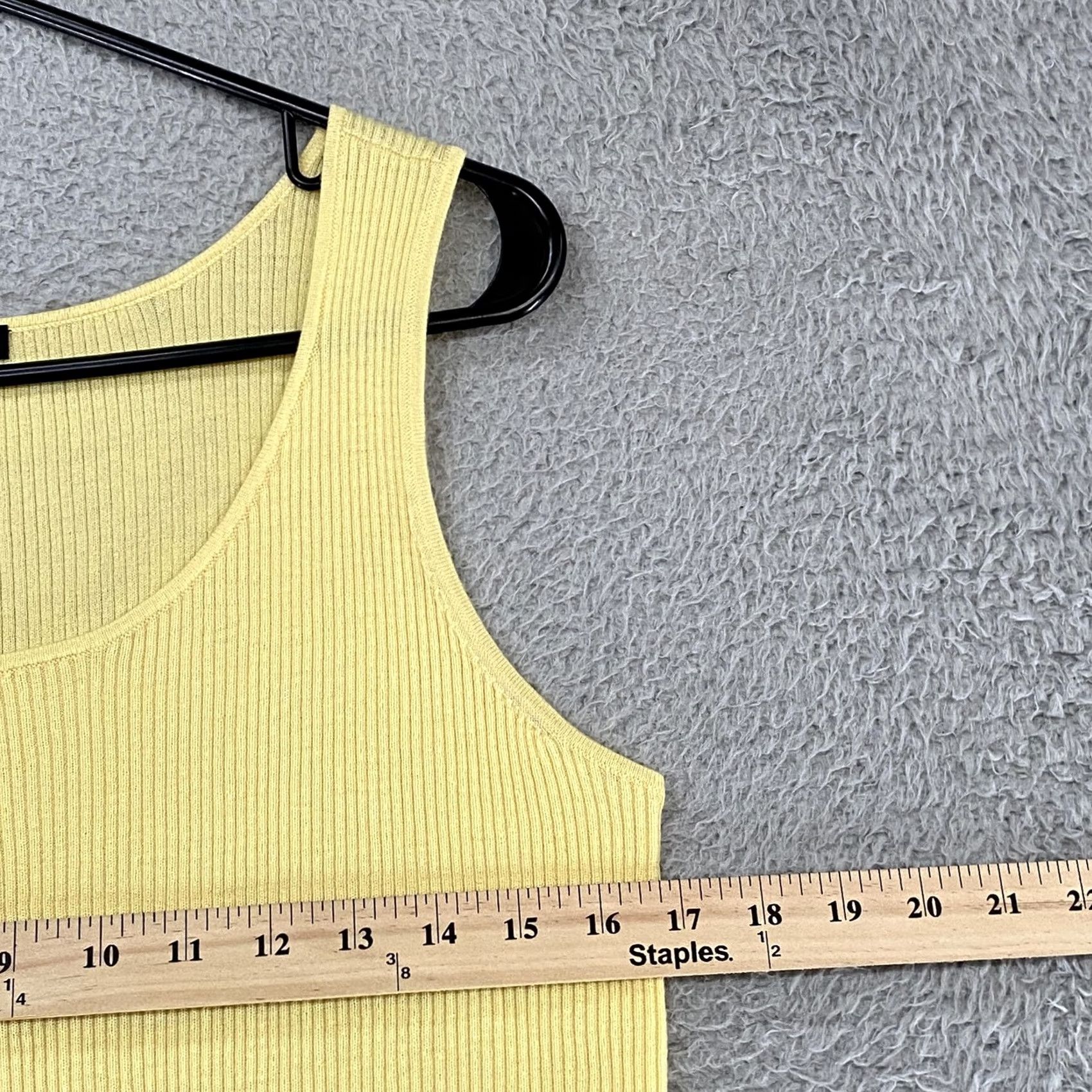 Eileen Fisher VINTAGE Eileen Fisher Tank Sweater Womens Medium Ribbed Merino Wool Butter Yellow Size M / US 6-8 / IT 42-44 - 5 Thumbnail