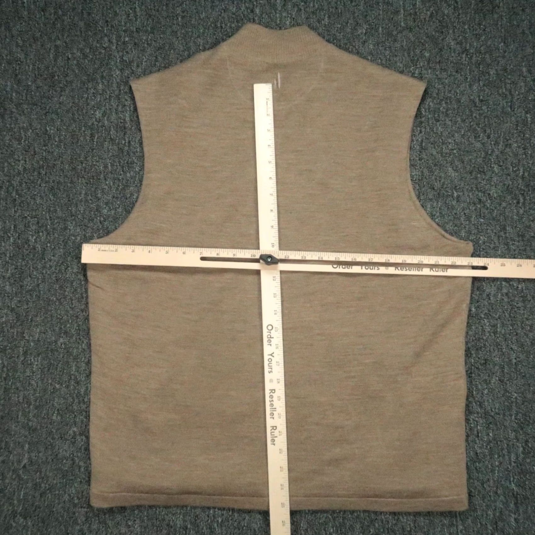johnnie-O VINTAGE Johnnie O Vest Men Large Birch Brown Garrison Merino Wool Full Zip Sweater Lined Size US L / EU 52-54 / 3 - 5 Thumbnail