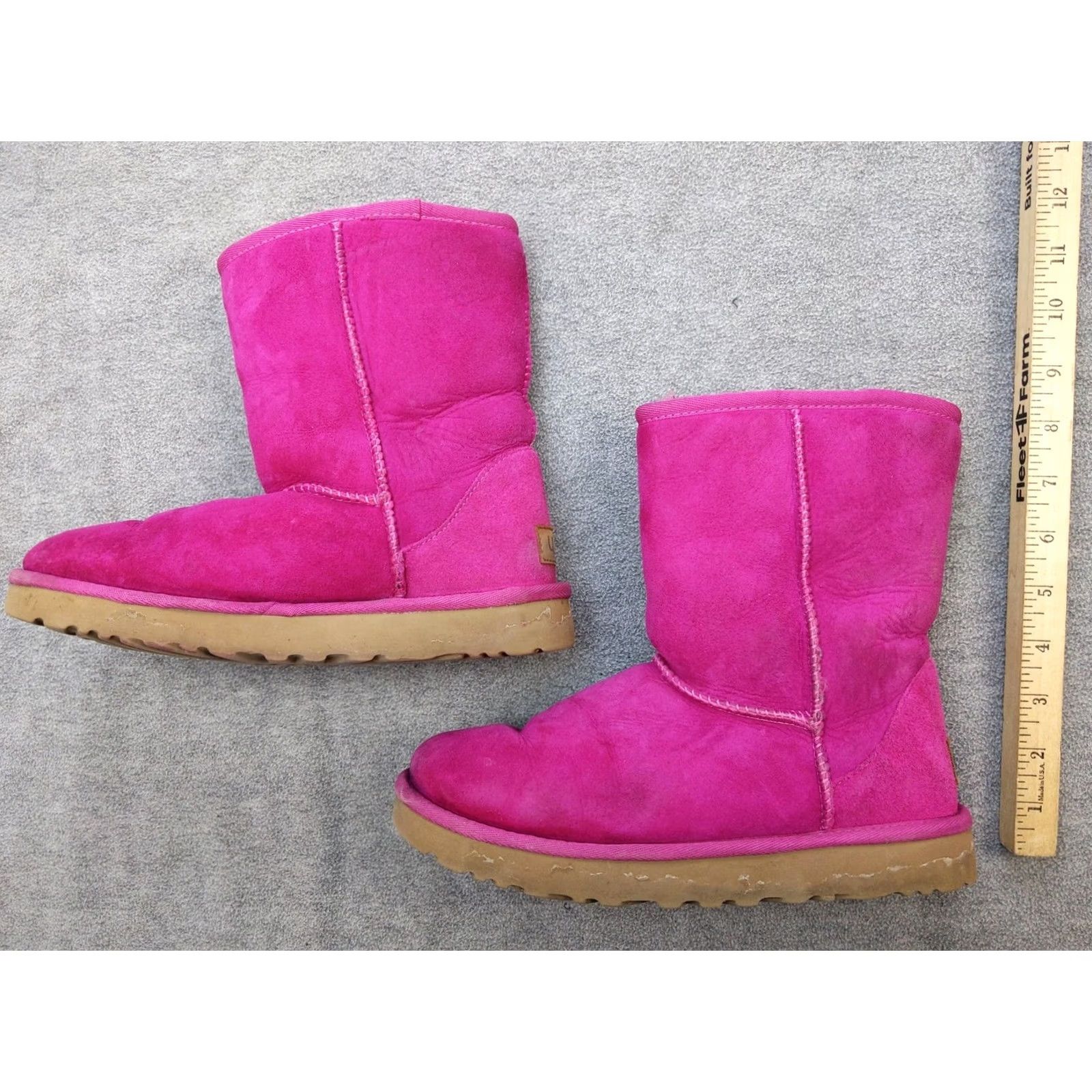 Ugg UGG Womens Boots Pink Suede Mid-Calf Shearling Pull On Winter 6 37 4 (UK) 1016223 Size US 6 / IT 36 - 2 Thumbnail