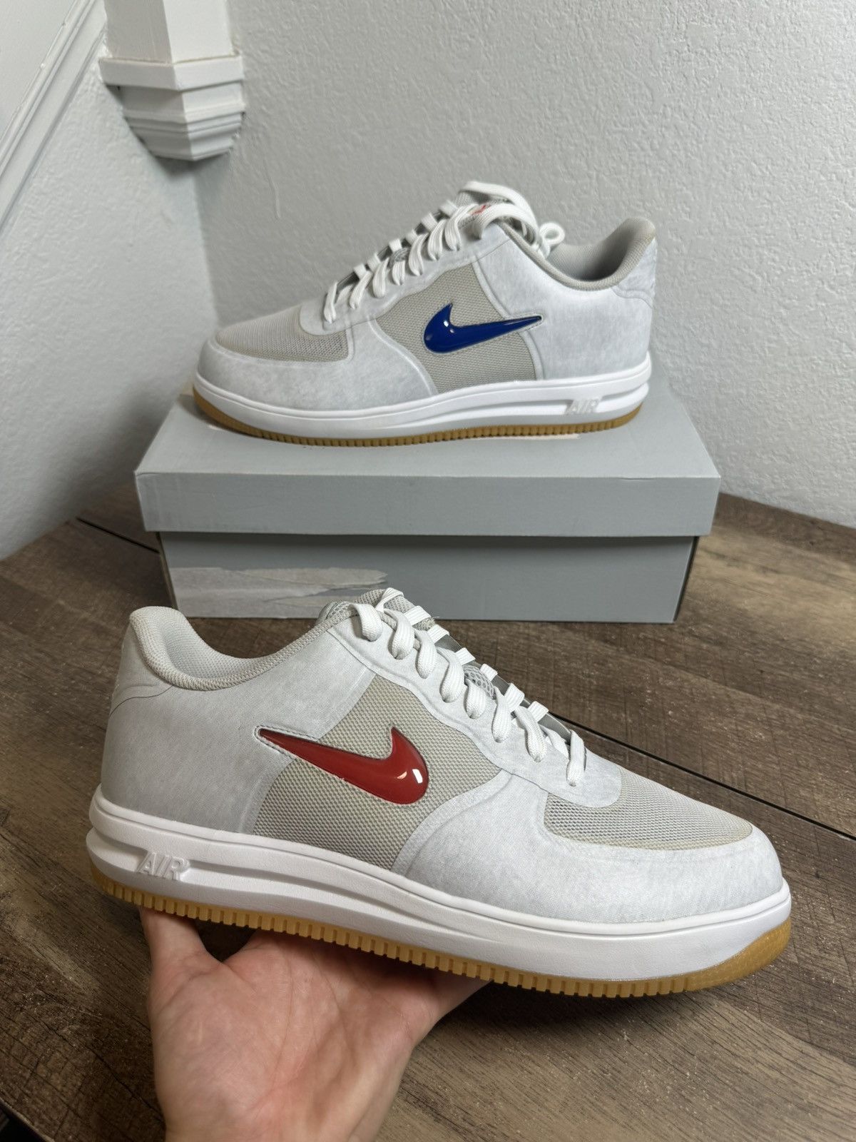 Nike SAMPLE NIKE 2015 AIR FORCE 1 LUNAR CLOT Size 12 RARE NEW Size US 12 / EU 45 - 1 Thumbnail