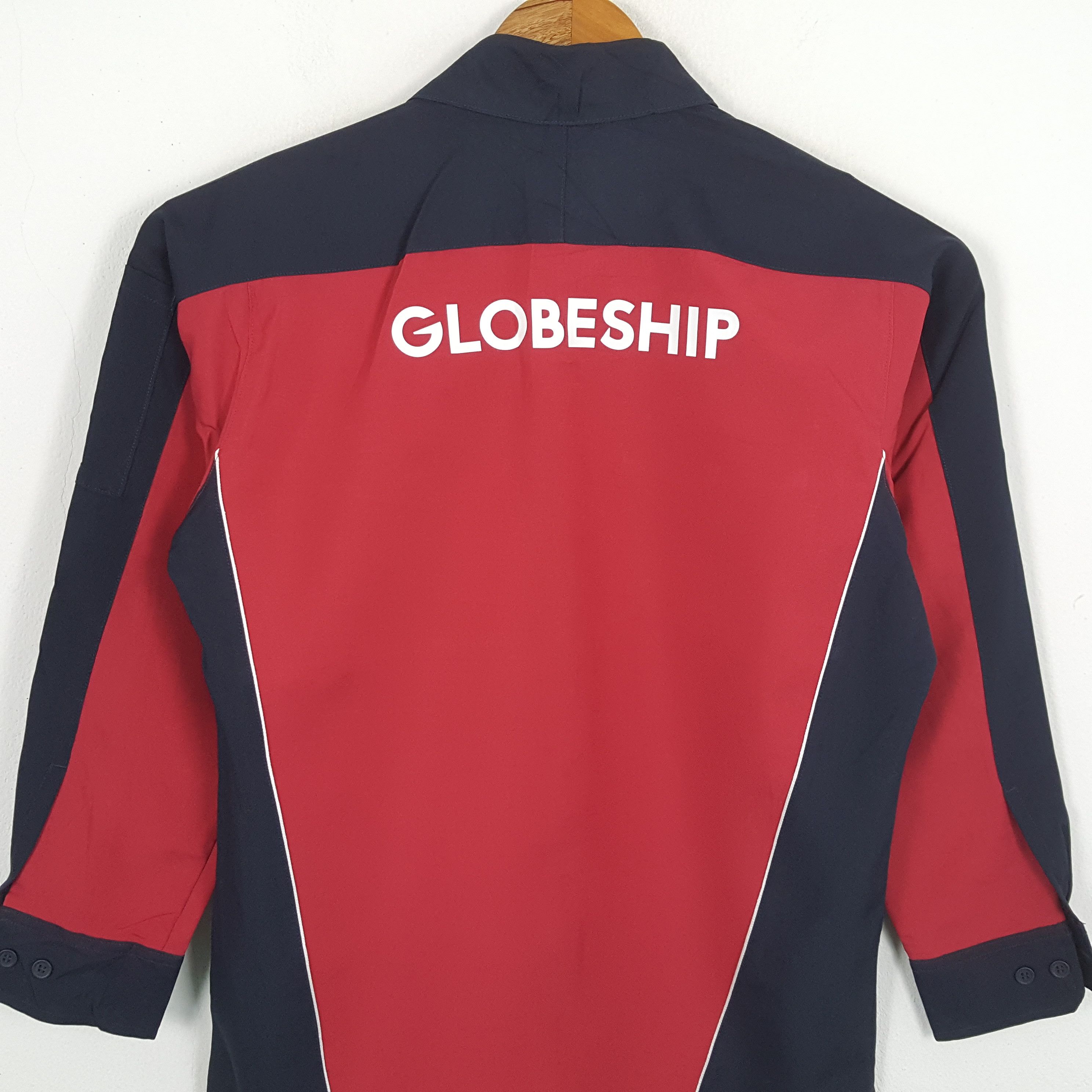 Japanese Brand × Vintage Vintage GLOBESHIP Japanese Workers Uniform Shirt Jacket Size US M / EU 48-50 / 2 - 2 Thumbnail
