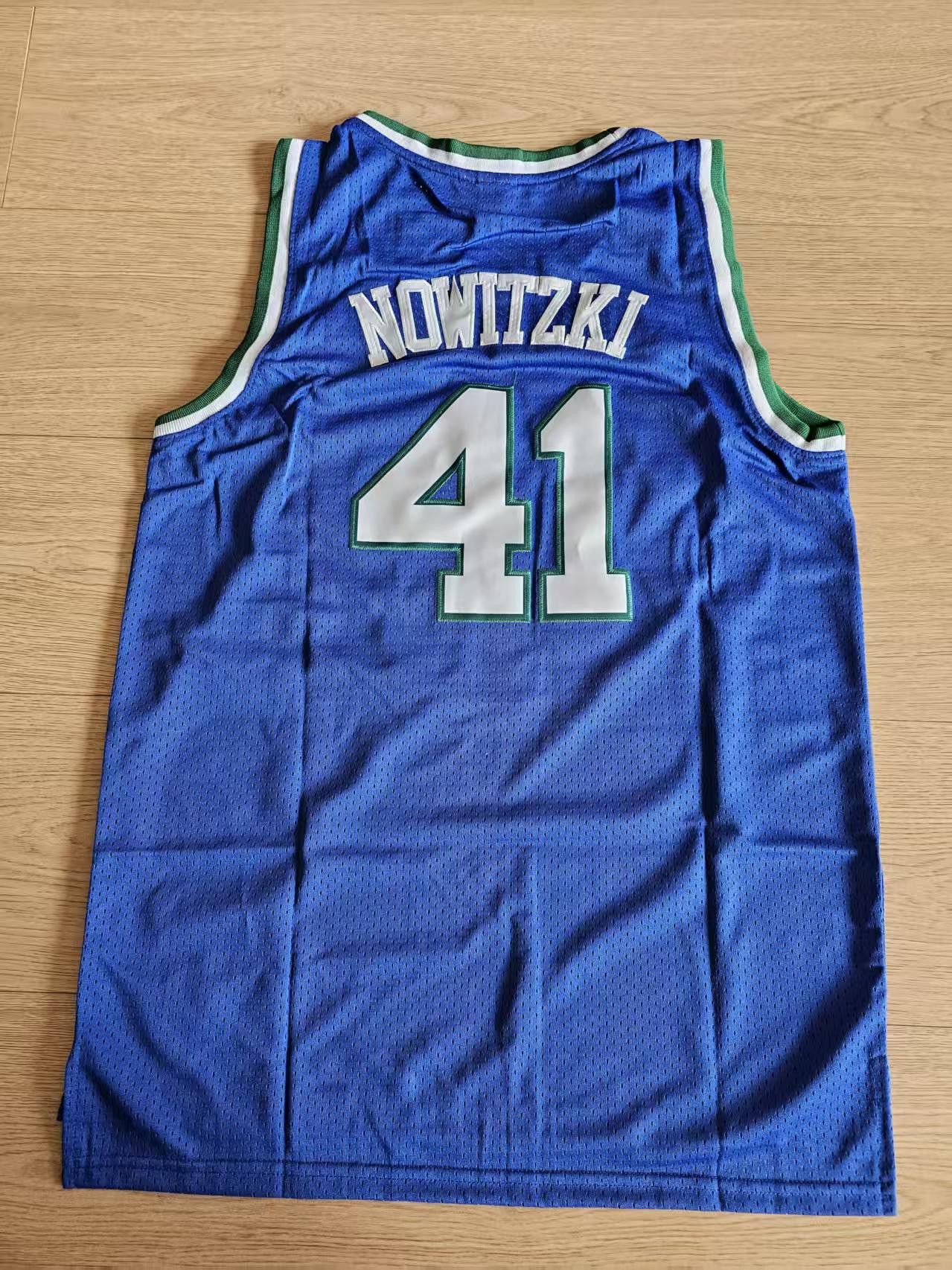 NBA 1998 99 Dallas Mavericks #41 Dirk Nowitzki Jersey Blue Size US XL / EU 56 / 4 - 2 Thumbnail