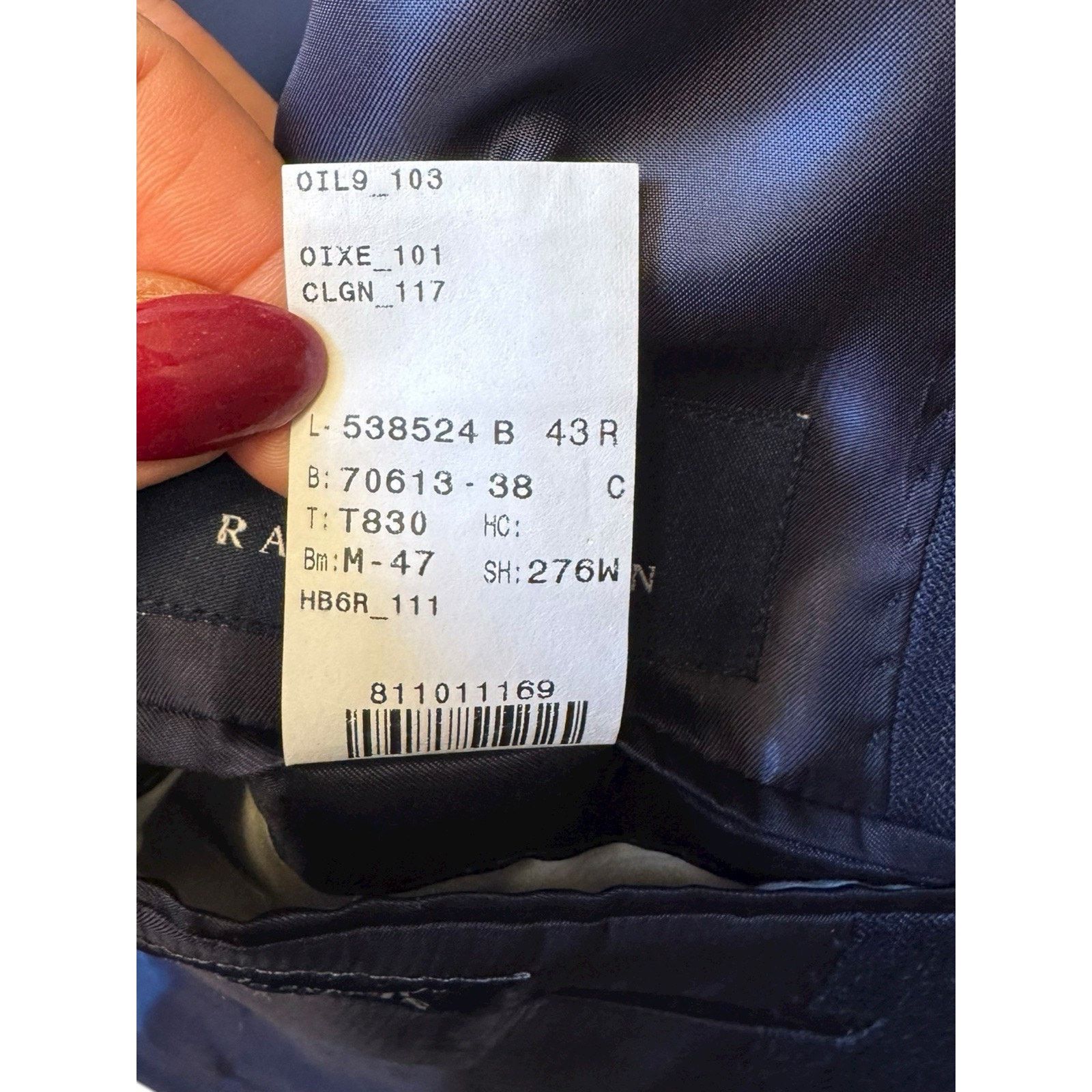 Ralph Lauren Ralph Lauren Wool Navy Blue Plaid Two Button Sport Coat Size 44R - 8 Thumbnail
