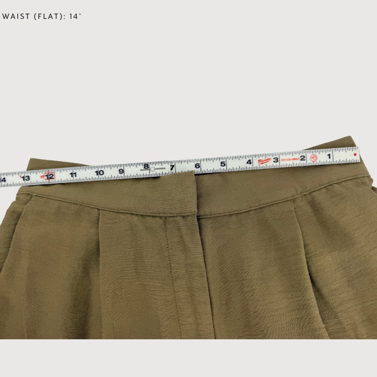 Other House of Harlow High Rise Wide Leg Pants Olive S Size 28" / US 6 / IT 42 - 7 Thumbnail