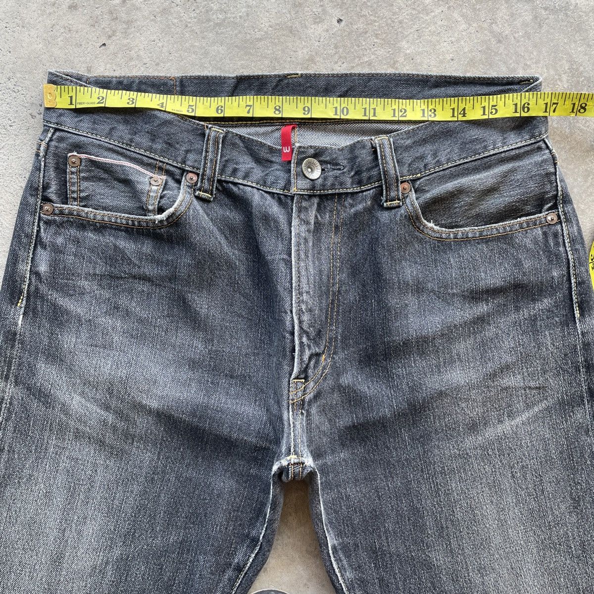 Japanese Brand Vintage Japanese UJ 002 Black Faded Denim Jeans Pants W34 Size US 34 / EU 50 - 5 Thumbnail