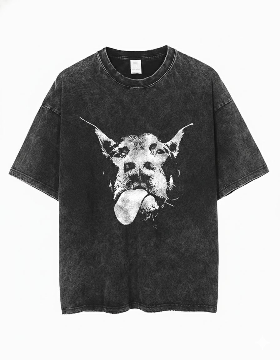 Japanese Brand Y2K Streetwear Retro Doberman Dog Anime Washed T-Shirt Size US S / EU 44-46 / 1 - 1 Thumbnail