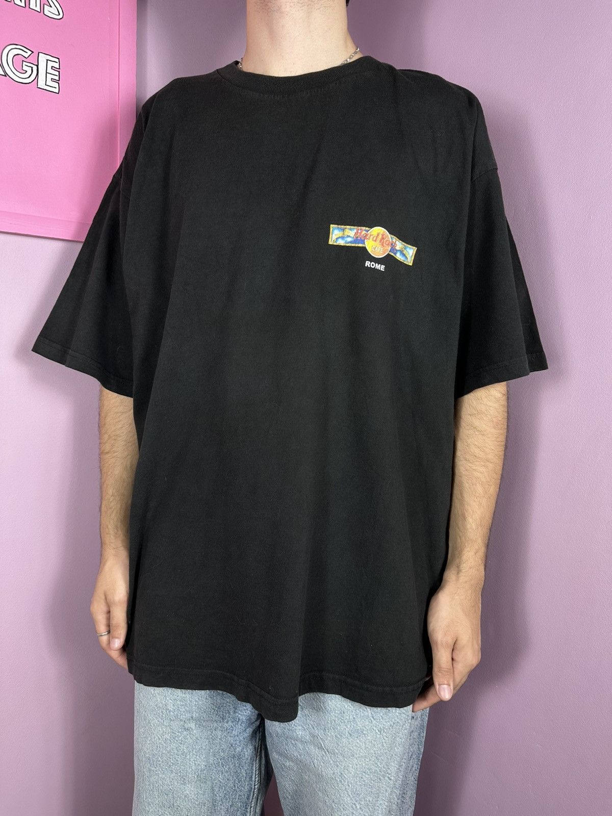 Hard Rock Cafe Hard Rock Cafe Rome Vintage 90s T Shirt Promo Distressed Size US XXL / EU 58 / 5 - 3 Thumbnail