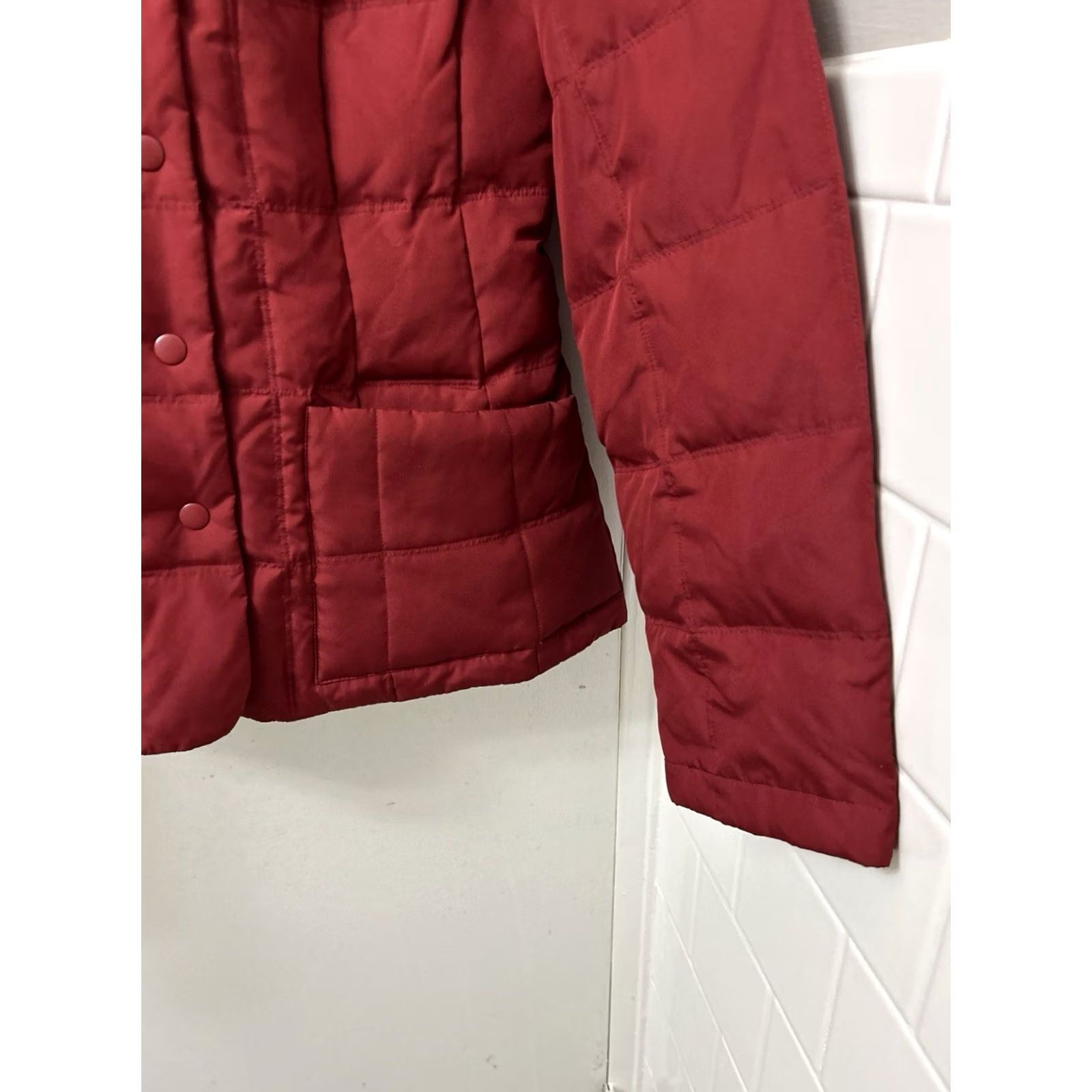 Kenneth Cole Kenneth Cole Reaction Down Puffer Jacket Womens Small Red Quilted Full Zip Coat Size S / US 4 / IT 40 - 6 Thumbnail