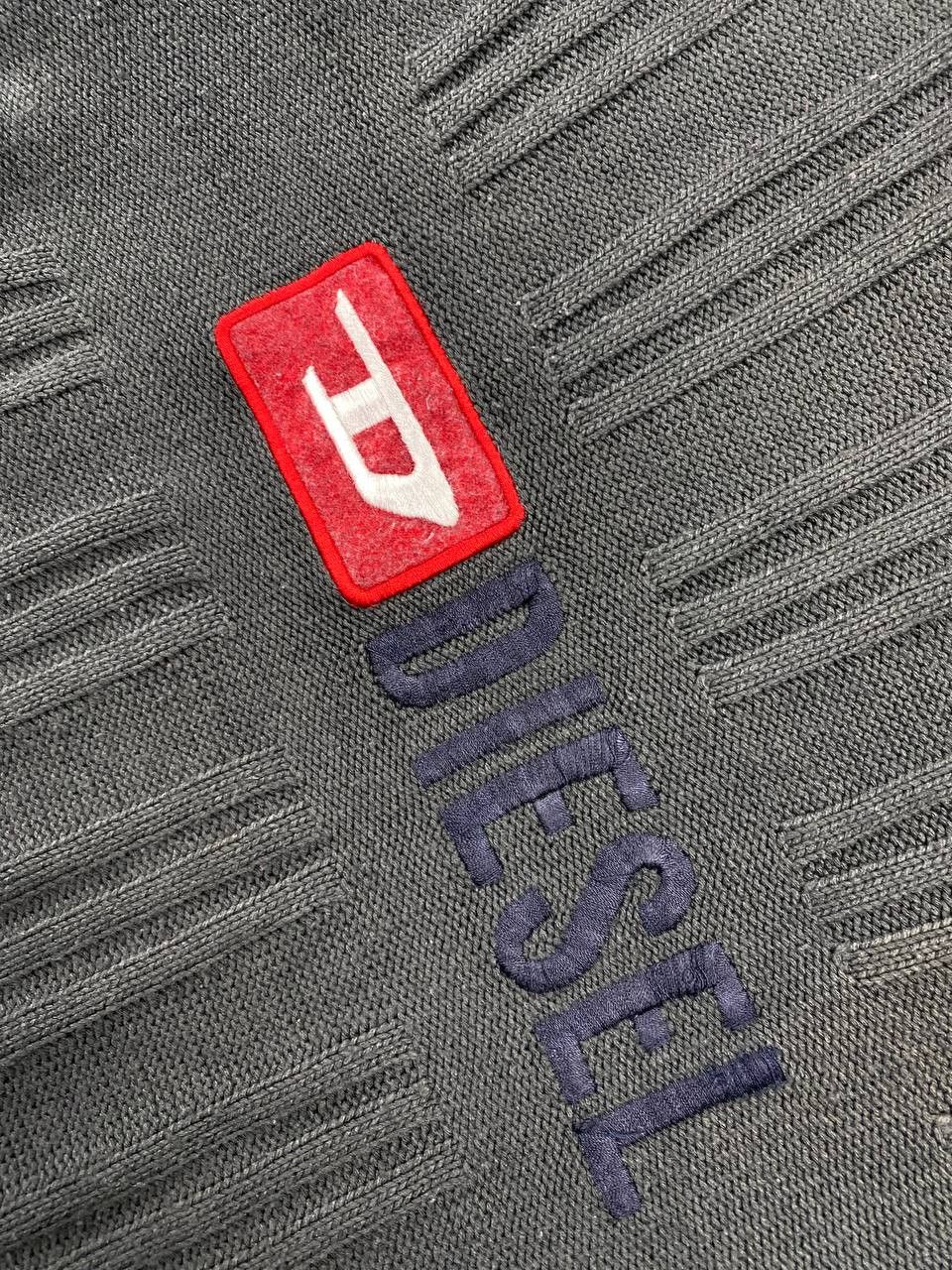 Diesel Vintage Diesel Knit Ribbed Sweater Big Logo Size US L / EU 52-54 / 3 - 3 Thumbnail