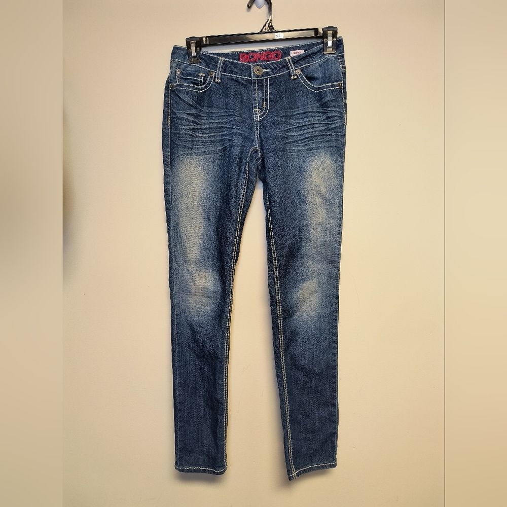 Other BONGO Blue Skinny Jeans with Whiskering Details Size 32" / US 10 / IT 46 - 3 Thumbnail