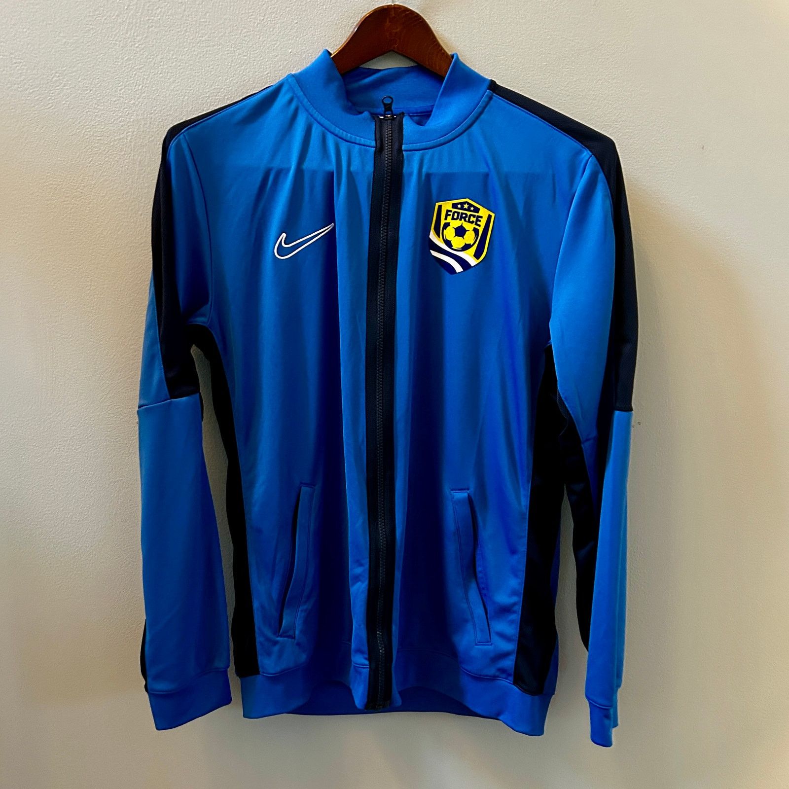Nike Nike Dri-FIT Slim Fit Track Jacket Blue Full Zip Large Size US L / EU 52-54 / 3 - 3 Thumbnail