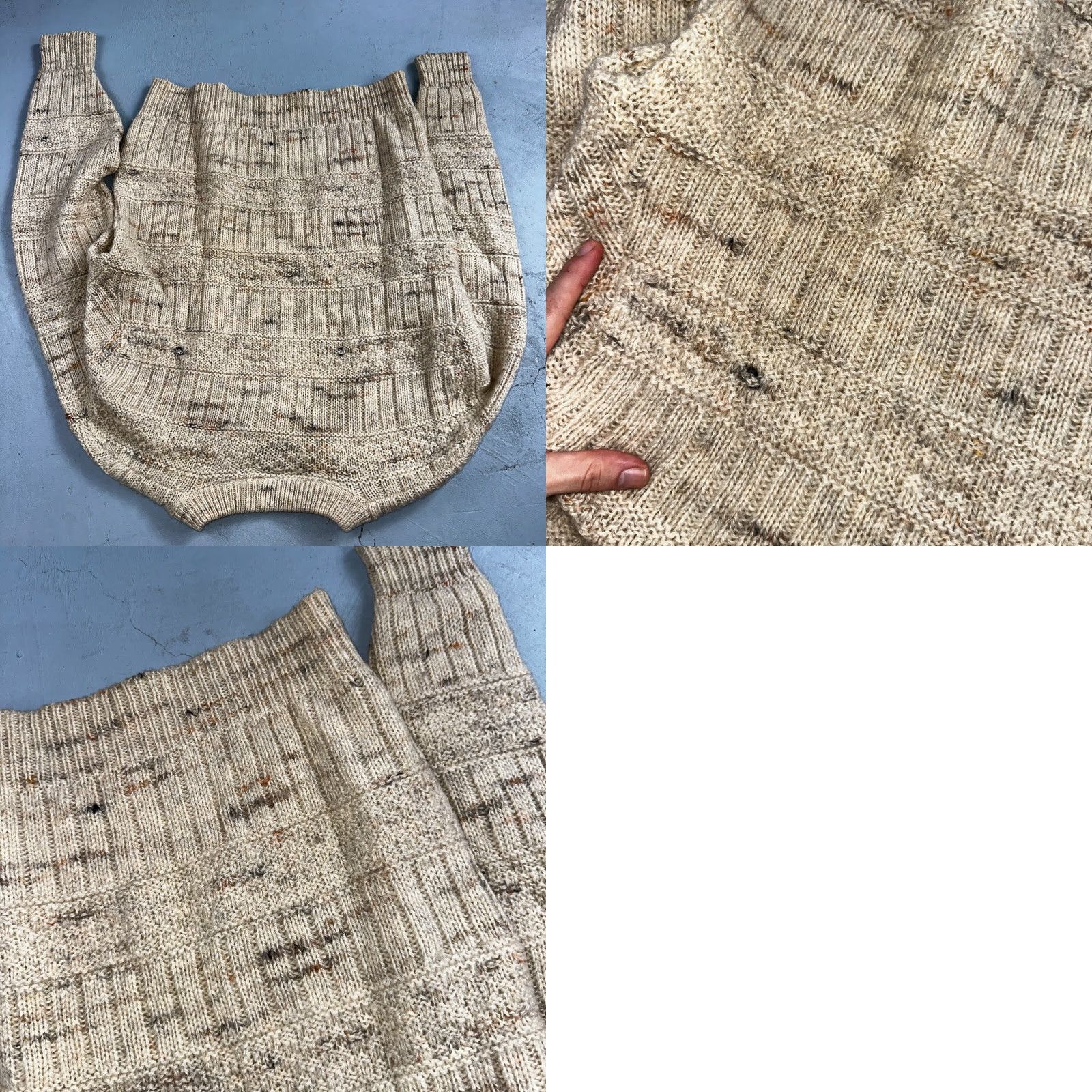 Pendleton Pendleton Womens V Neck Pullover Wool Sweater Ivory 70s 90s Vintage Fisherman Plaid Wool Knit L Shirt? Size L / US 10 / IT 46 - 8 Thumbnail