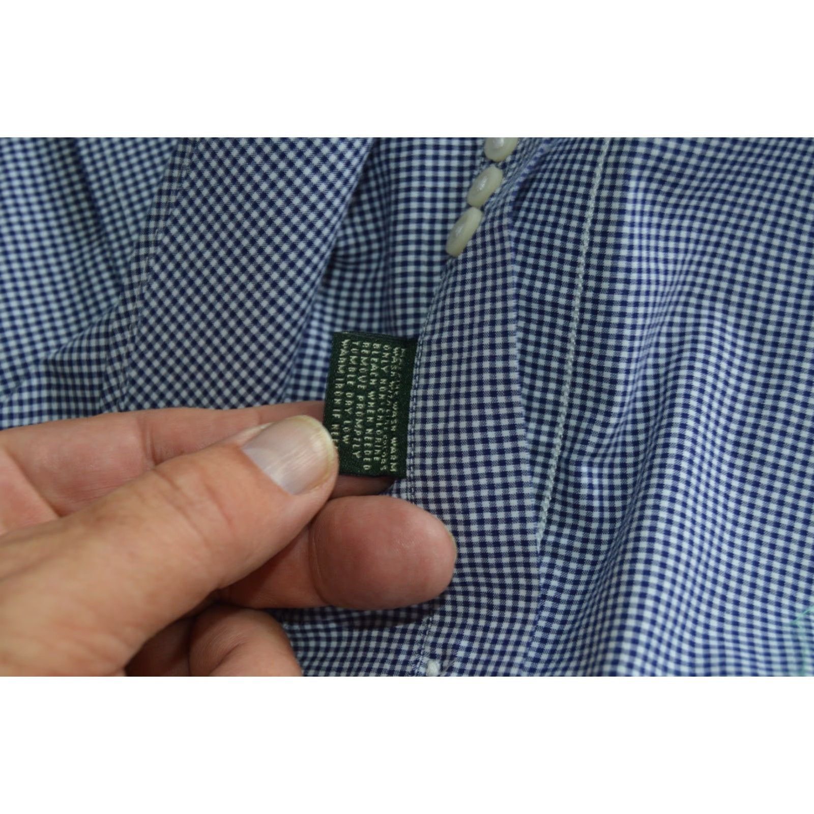 Polo Ralph Lauren Lauren Ralph Lauren Men's Dress Shirt Blue Check Cotton 16 32/33 Shirt Mens Regular Blue Check Polo Pony Vintage: No Size 42R - 5 Thumbnail