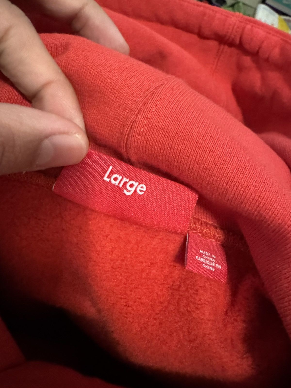 Supreme Supreme leather patch logo hoodie Size US L / EU 52-54 / 3 - 6 Thumbnail