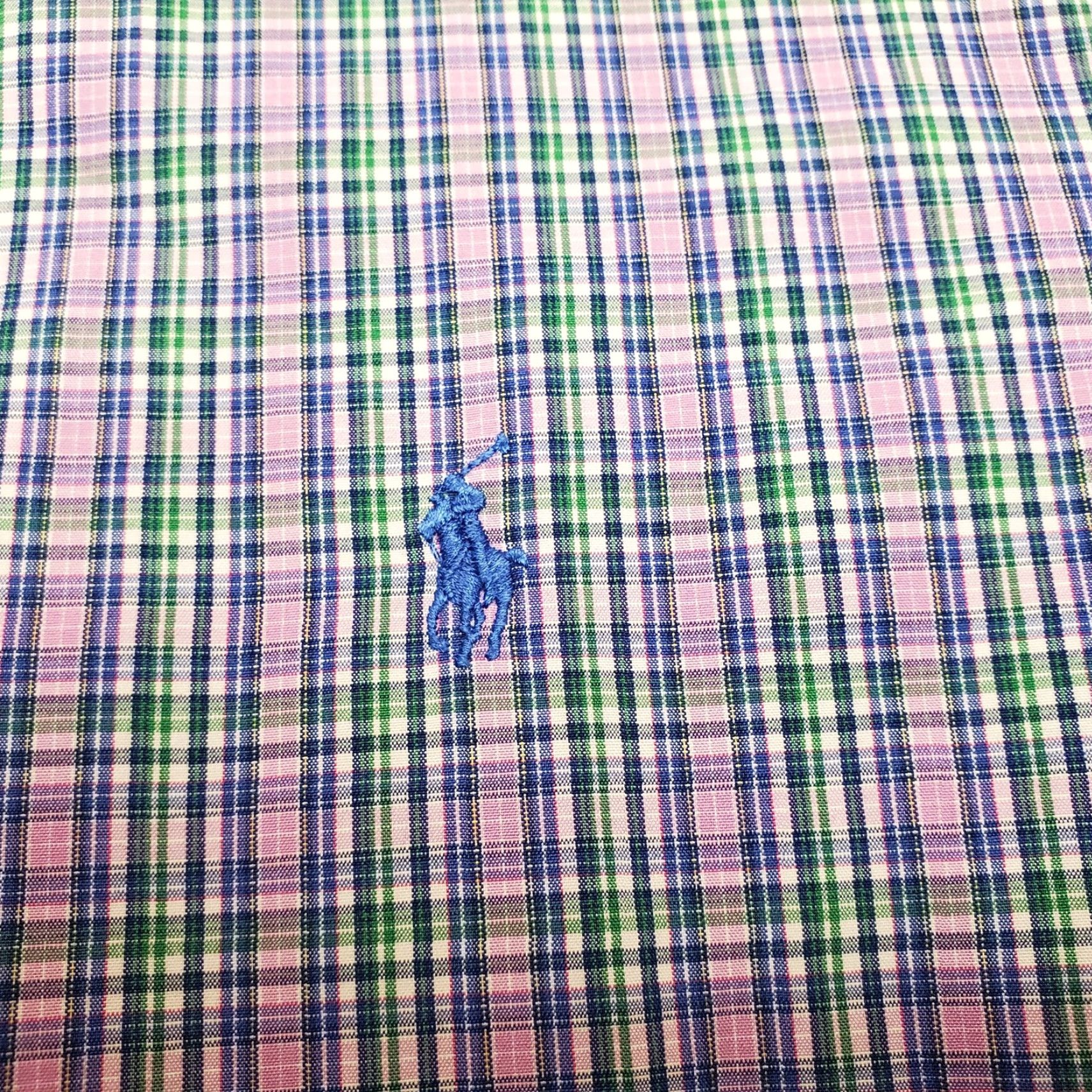 Ralph Lauren Ralph Lauren Shirt Men Large Lavender Green Plaid Button-Down Casual Pony Classic Fit Size US L / EU 52-54 / 3 - 3 Thumbnail
