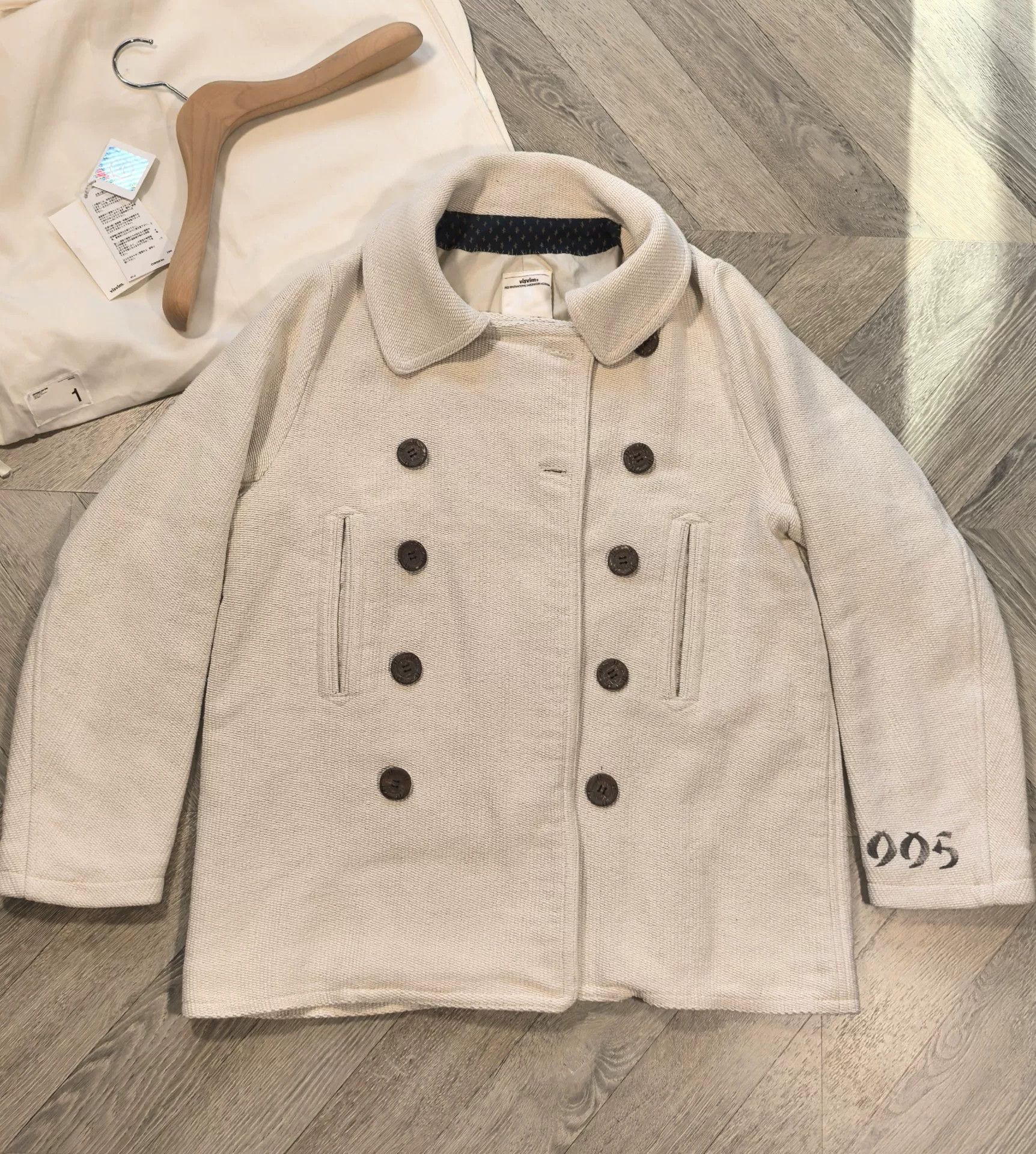 Visvim visvim lieutenant coat in ivory color Size US S / EU 44-46 / 1 - 1 Thumbnail