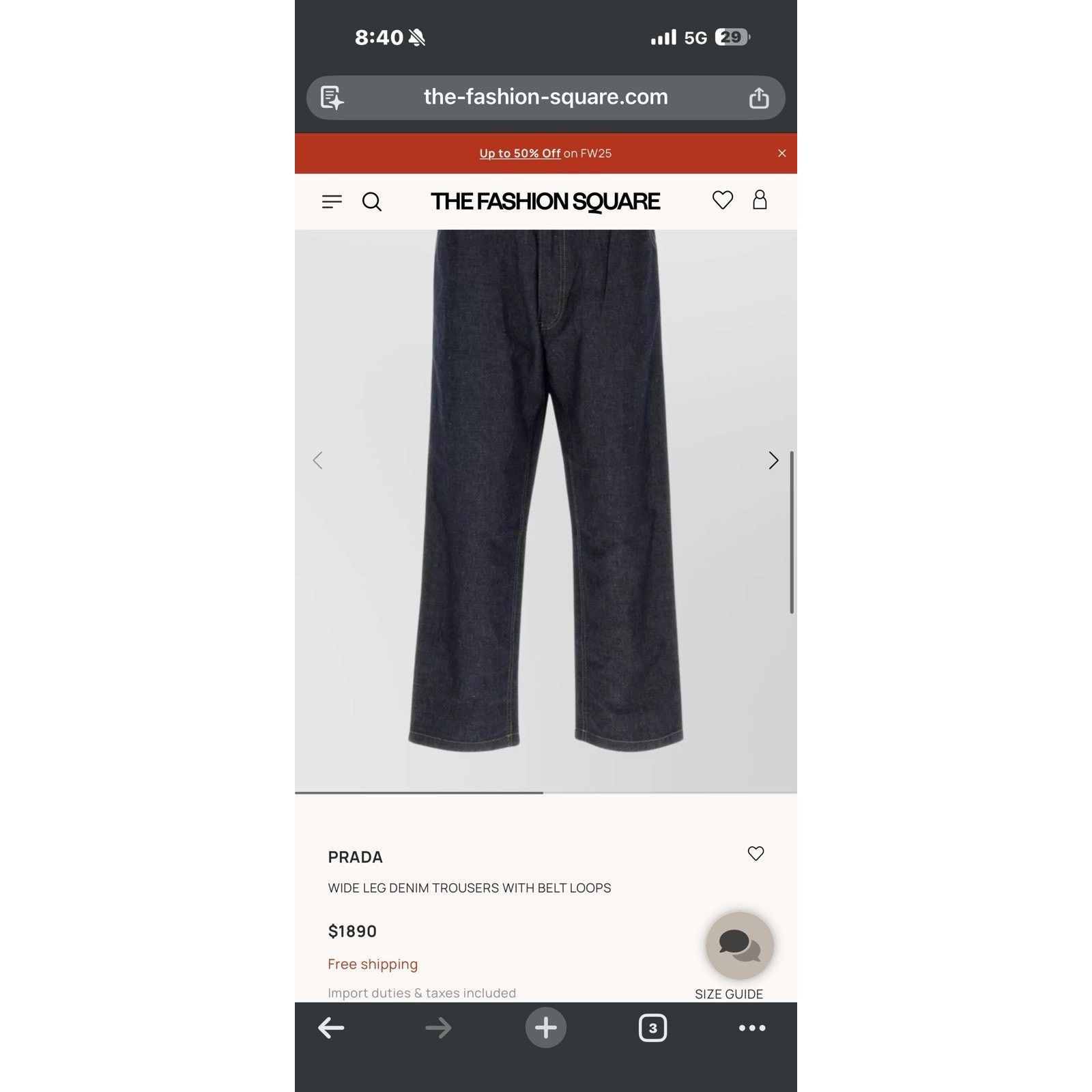 Prada PRADA Re-Nylon WIDE LEG DENIM TROUSERS BELT LOOPS XXL $1890 Size US 38 / EU 54 - 11 Thumbnail