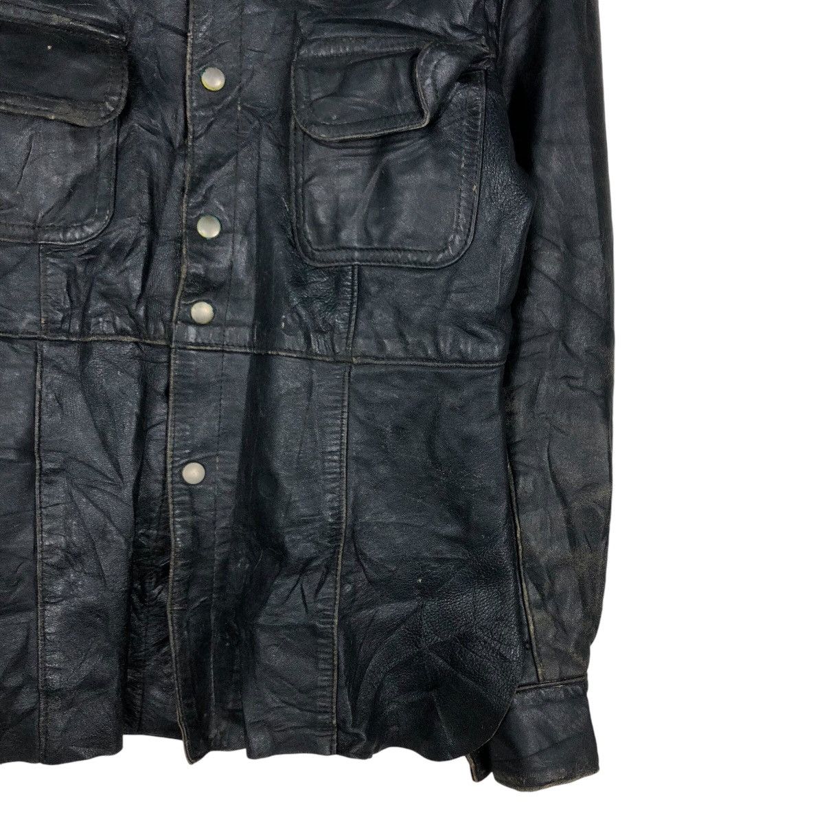 Japanese Brand 📌Unknown Brand Button Biker Leather Jacket 14th Addiction Size US M / EU 48-50 / 2 - 6 Thumbnail