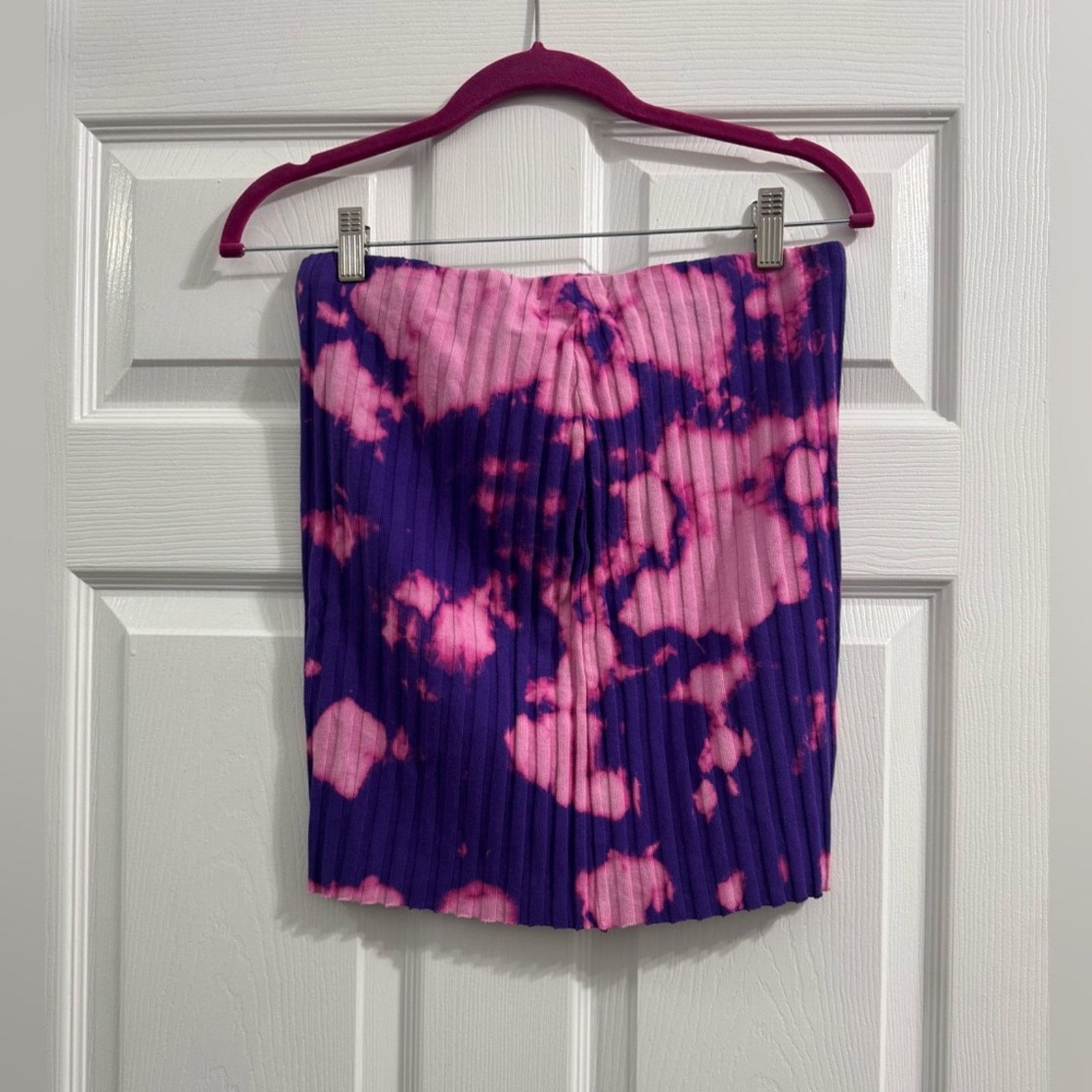 COTTONCITIZEN 167 NWT Cotton Citizen $155 Purple Tie-Dye Mini Skirt Size L Size 32" / US 10 / IT 46 - 7 Thumbnail