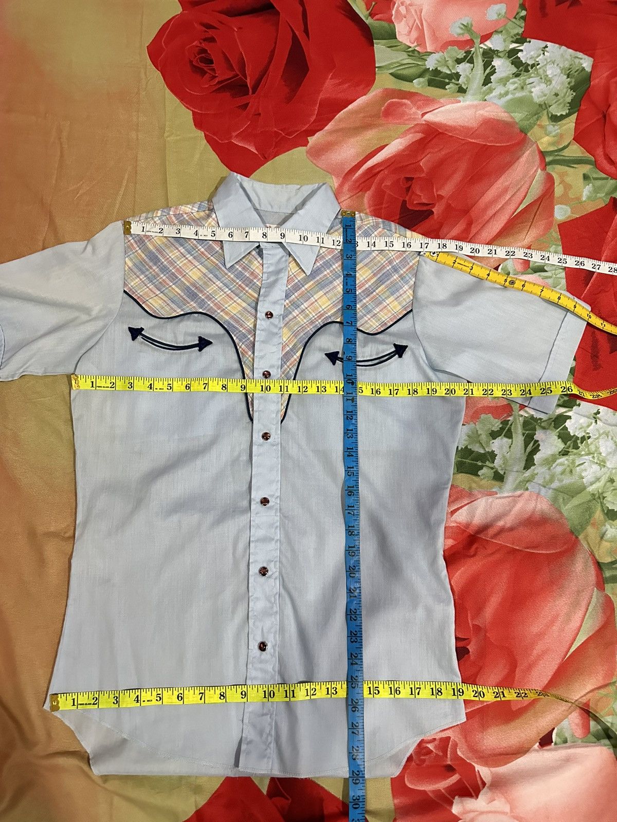 Vintage Vintage Wrangler 60s Button Shirt A196 Size US S / EU 44-46 / 1 - 6 Thumbnail
