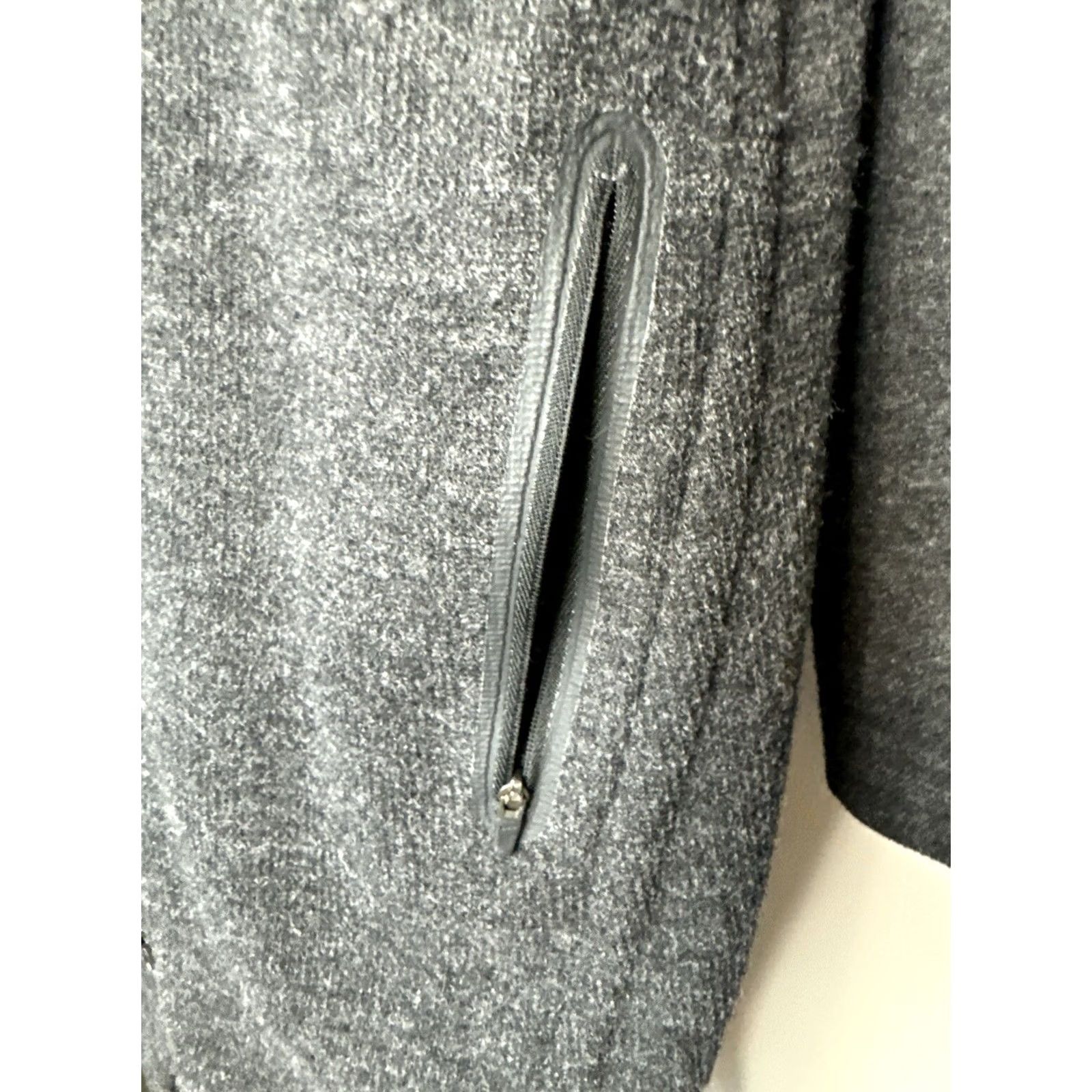 Nike Nike Womens Therma Fit Hooded Long Jacket Gray Full Zip Coat L Wool Tech Size L / US 10 / IT 46 - 3 Thumbnail