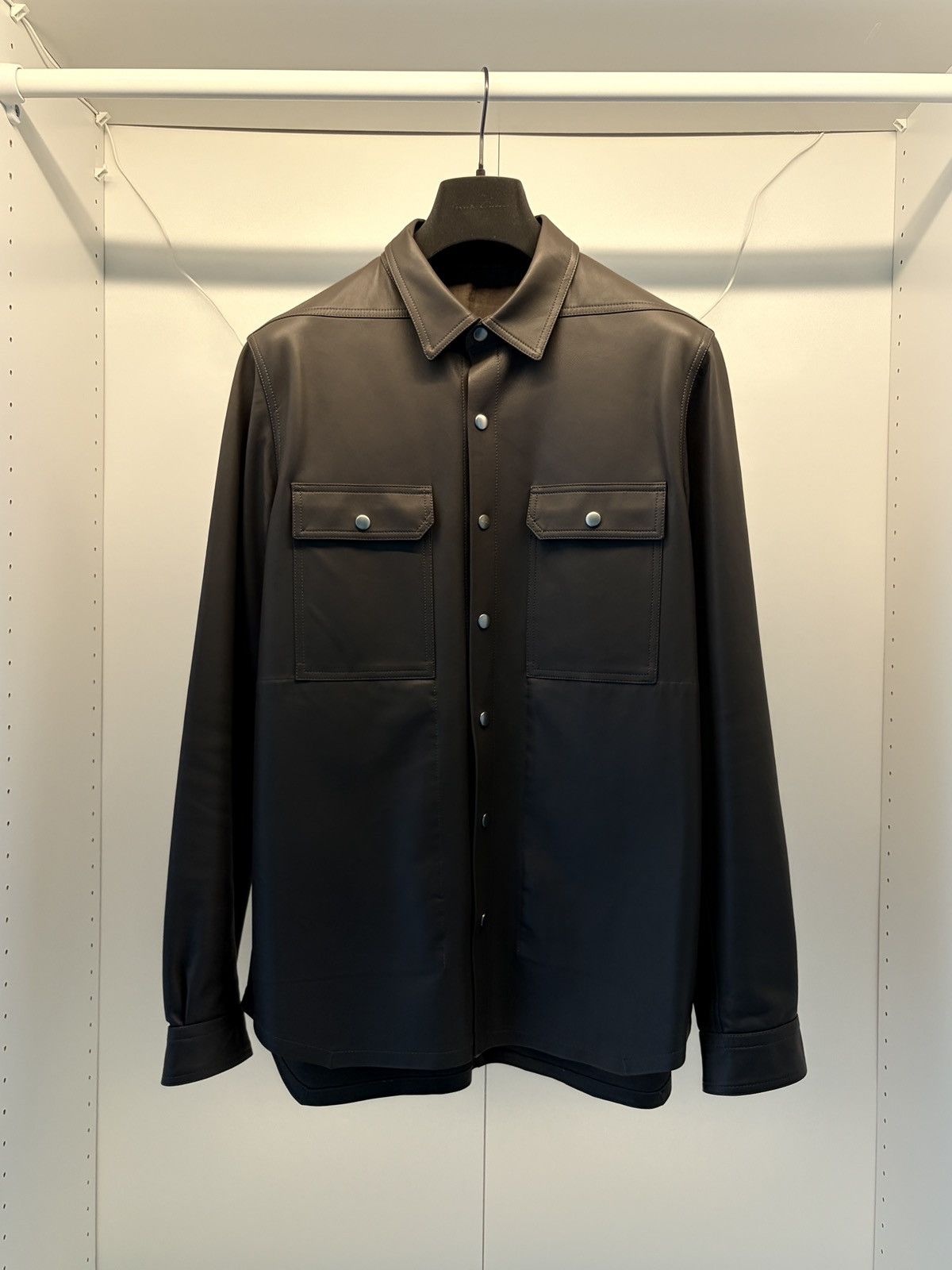 Rick Owens Rick owens leather shirt Size US M / EU 48-50 / 2 - 1 Thumbnail