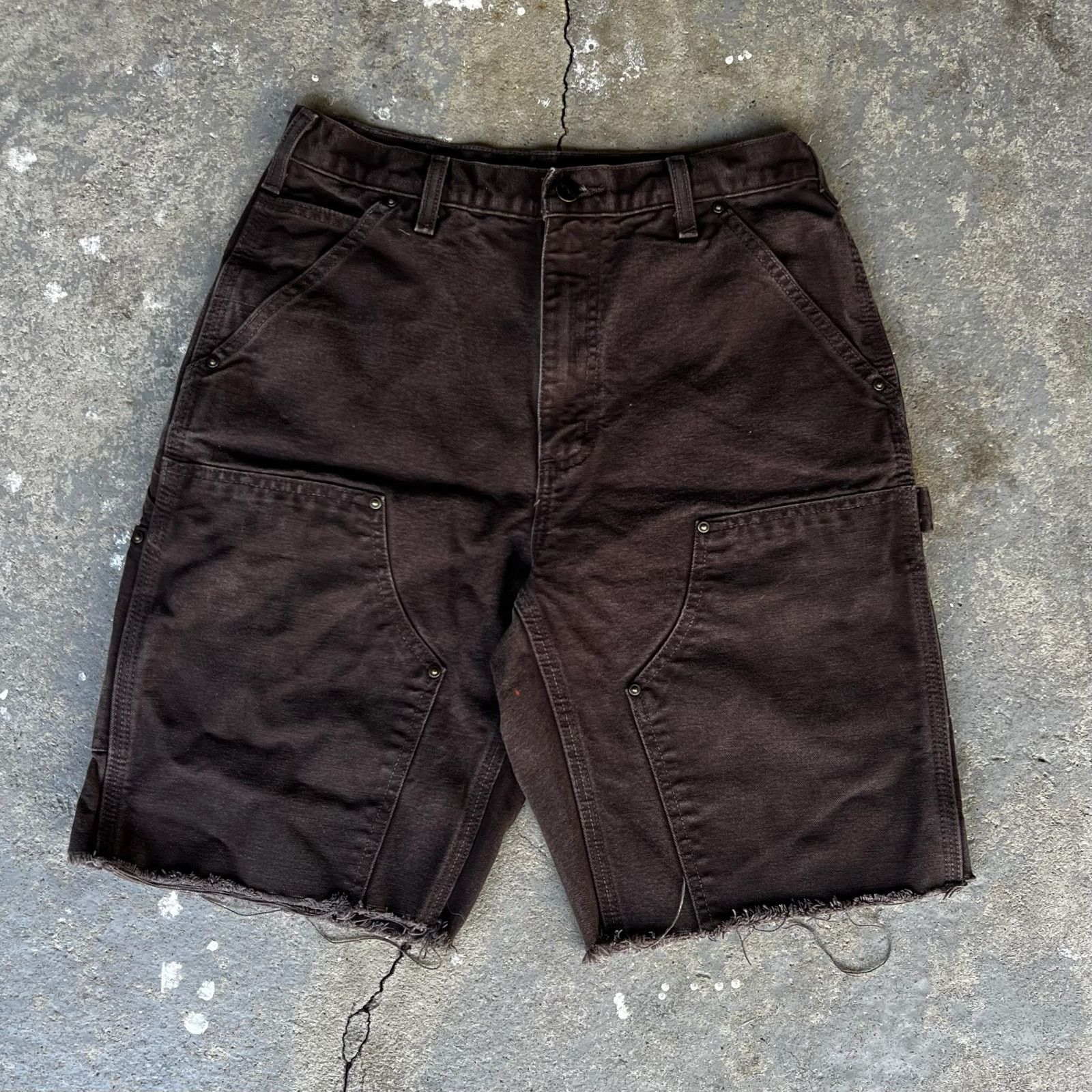 Carhartt brown double knee work wear carpenter shorts