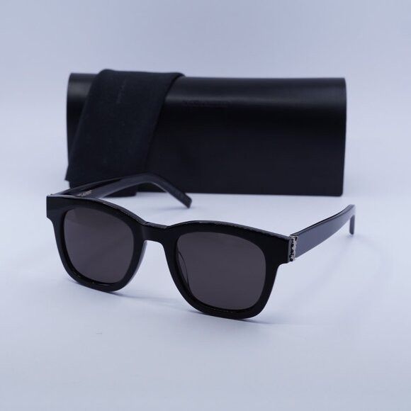 Saint Laurent Paris 🕶️ New Saint Laurent SLM124 001 Sunglasses - Black Frame Size ONE SIZE - 11 Thumbnail