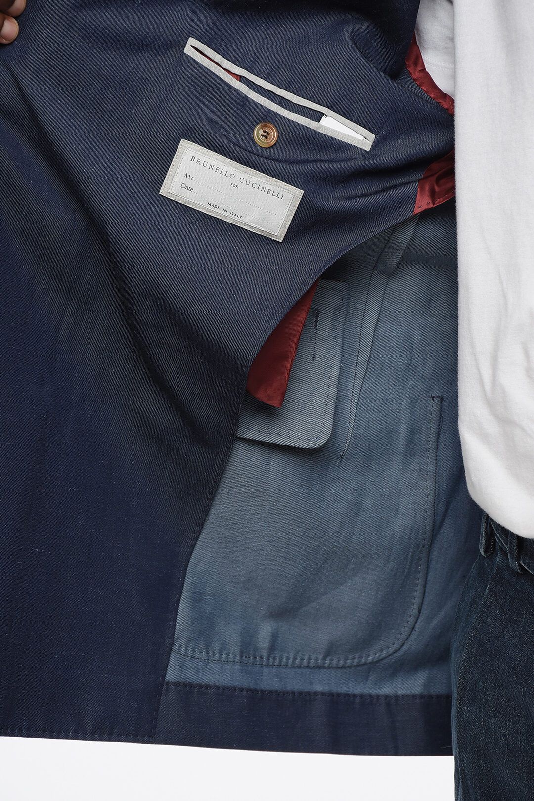 Brunello Cucinelli og1mm0725 Double-breasted Linen Blend Blazer in Blue Size US XL / EU 56 / 4 - 5 Thumbnail