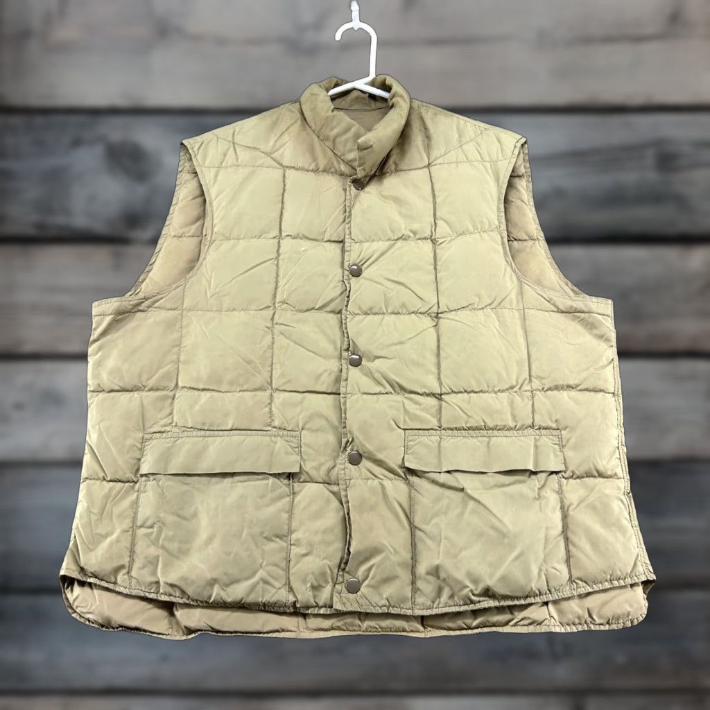 Vintage VINTAGE Tempco Vest Mens XL Brown Puffer Quilted Goose Down Insulated Snap 80s 90s - Reversible, Down, Winter, Casual Mens Size US XL / EU 56 / 4 - 1 Thumbnail