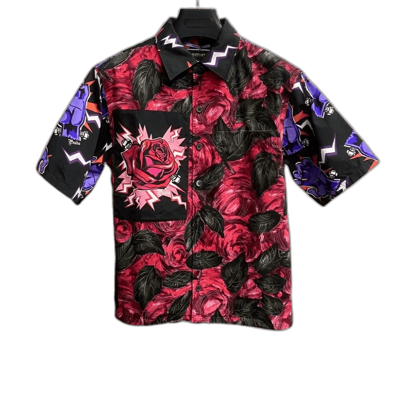 Prada Prada Floral Print Short Sleeve Shirt-yf Size US S / EU 44-46 / 1 - 1 Thumbnail
