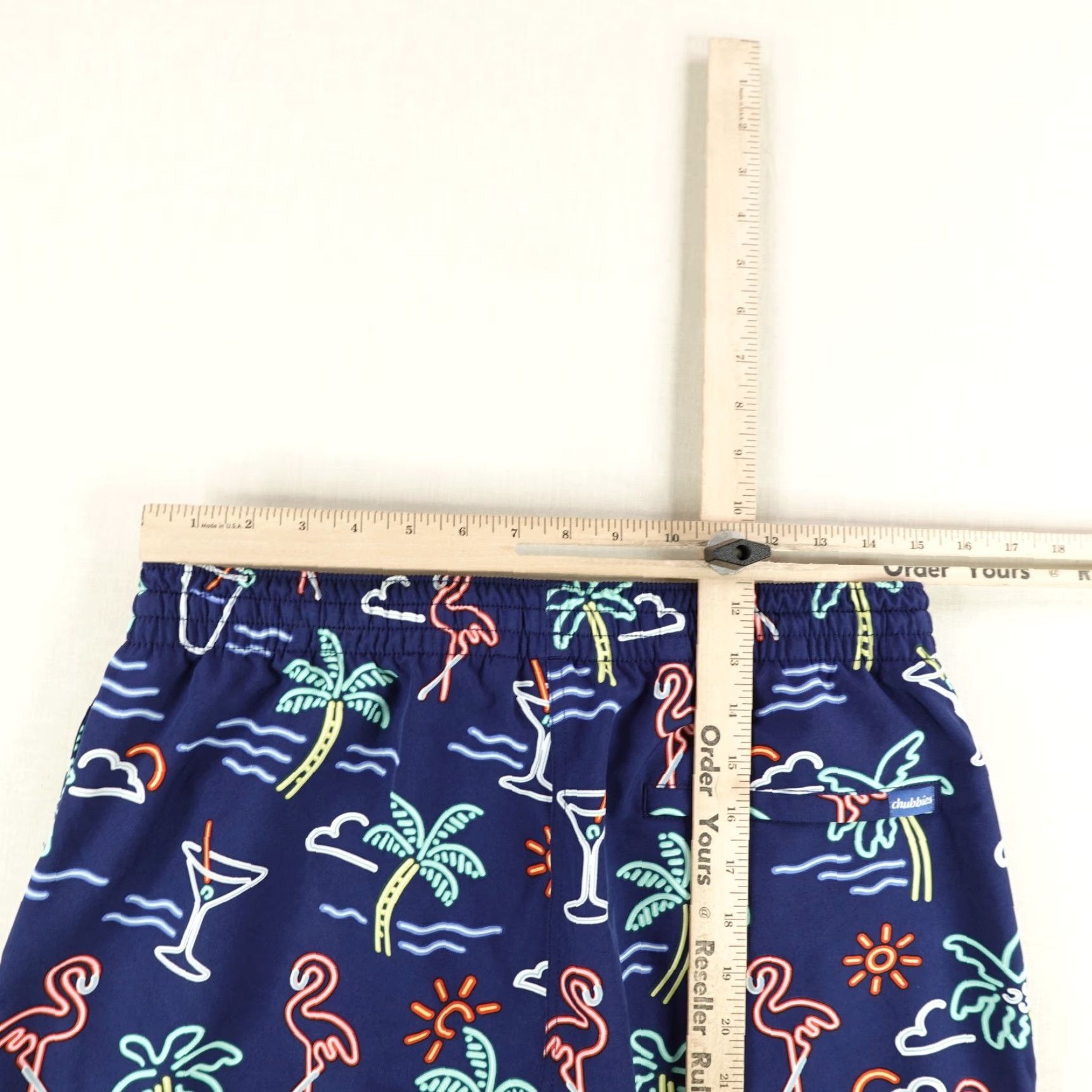 Chubbies Chubbies Swim Trunks Men Large Blue Island Lined Bathing Suit Beach Swimming UPF Size 42R - 6 Thumbnail