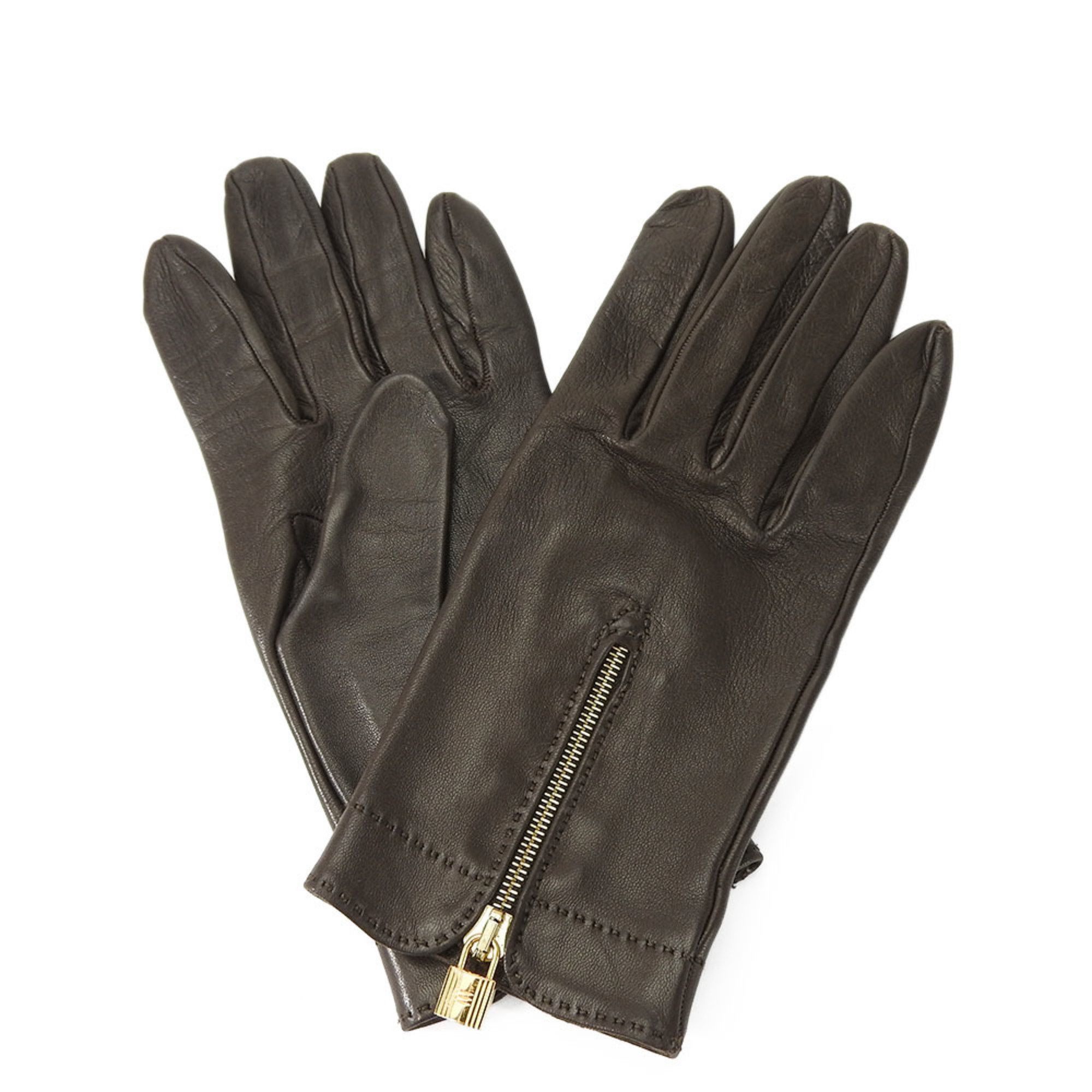 image of Hermes Gloves in Brown, Women's