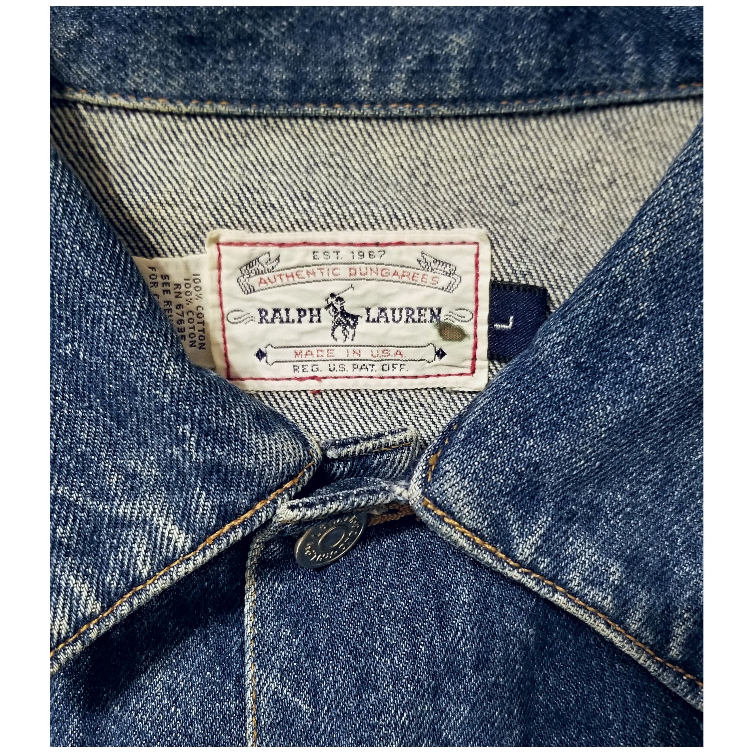 RRL Ralph Lauren VTG 80s POLO RALPH LAUREN DENIM JACKET- WOMEN'S SIZE LARGE Size L / US 10 / IT 46 - 7 Thumbnail