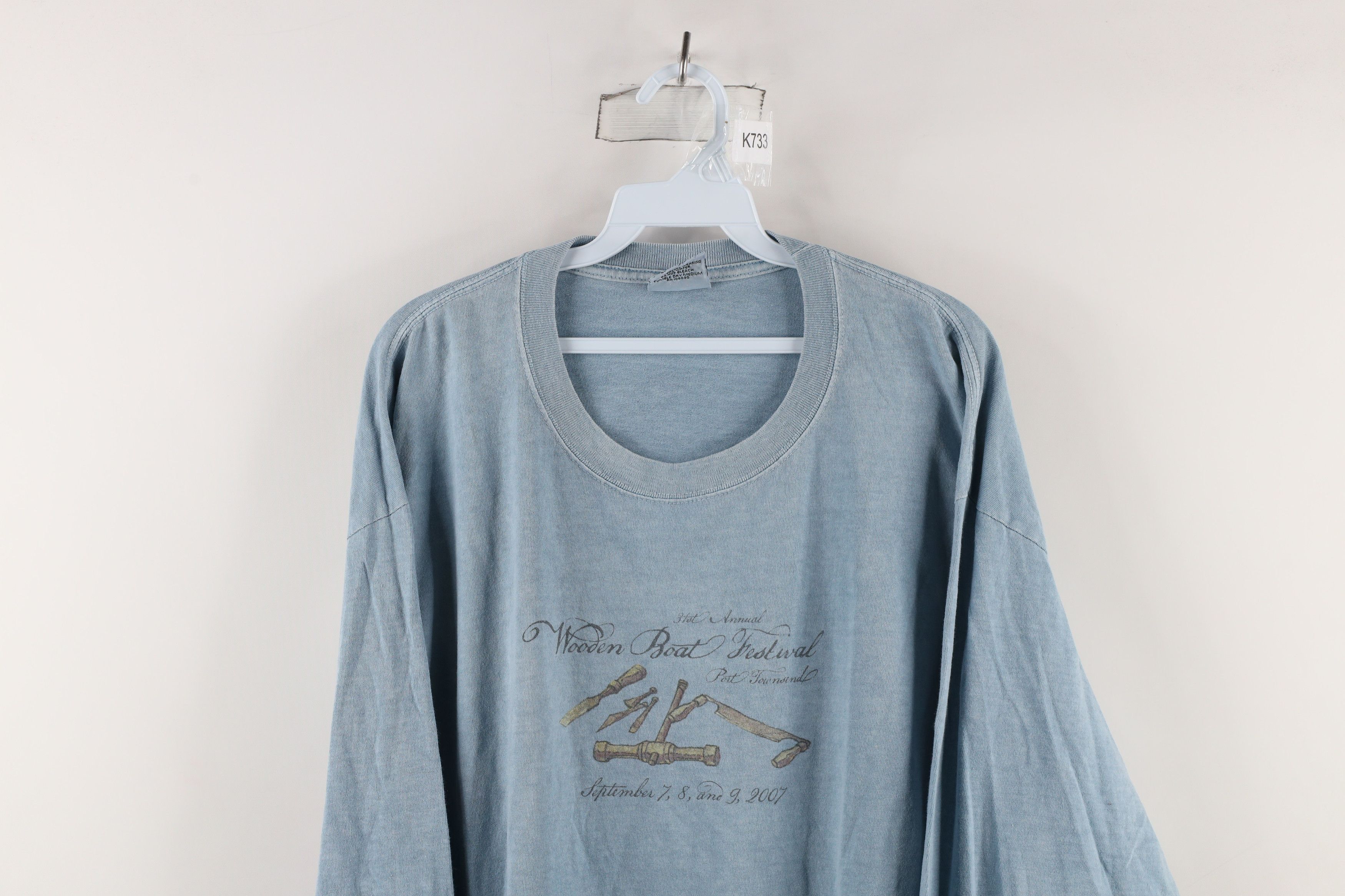 Vintage Vintage Y2K Stonewash Wooden Festival Long Sleeve T-Shirt Size US L / EU 52-54 / 3 - 2 Thumbnail