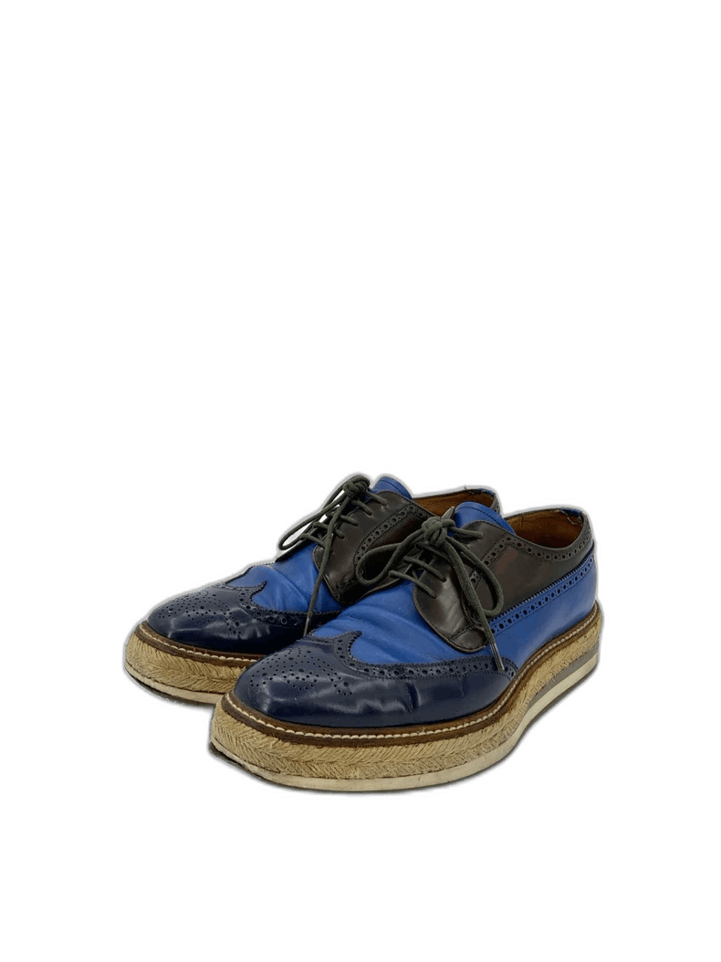 Prada Prada Prada Size 42.5 Block Print Embroidered Laced Casual Sports Loafers Size US 9 / EU 42 - 1 Thumbnail